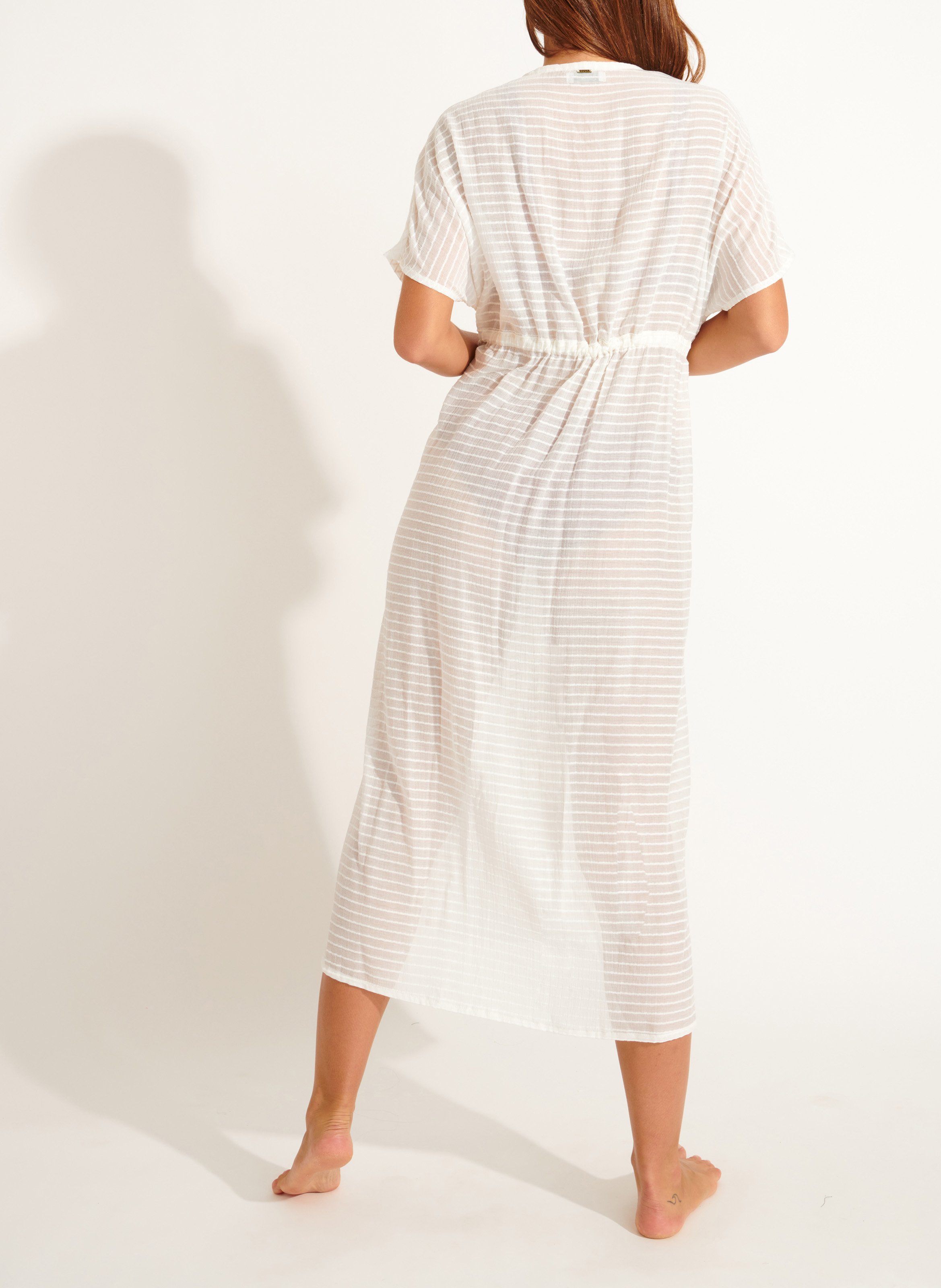Long beach V-neck tunic LIVIA White