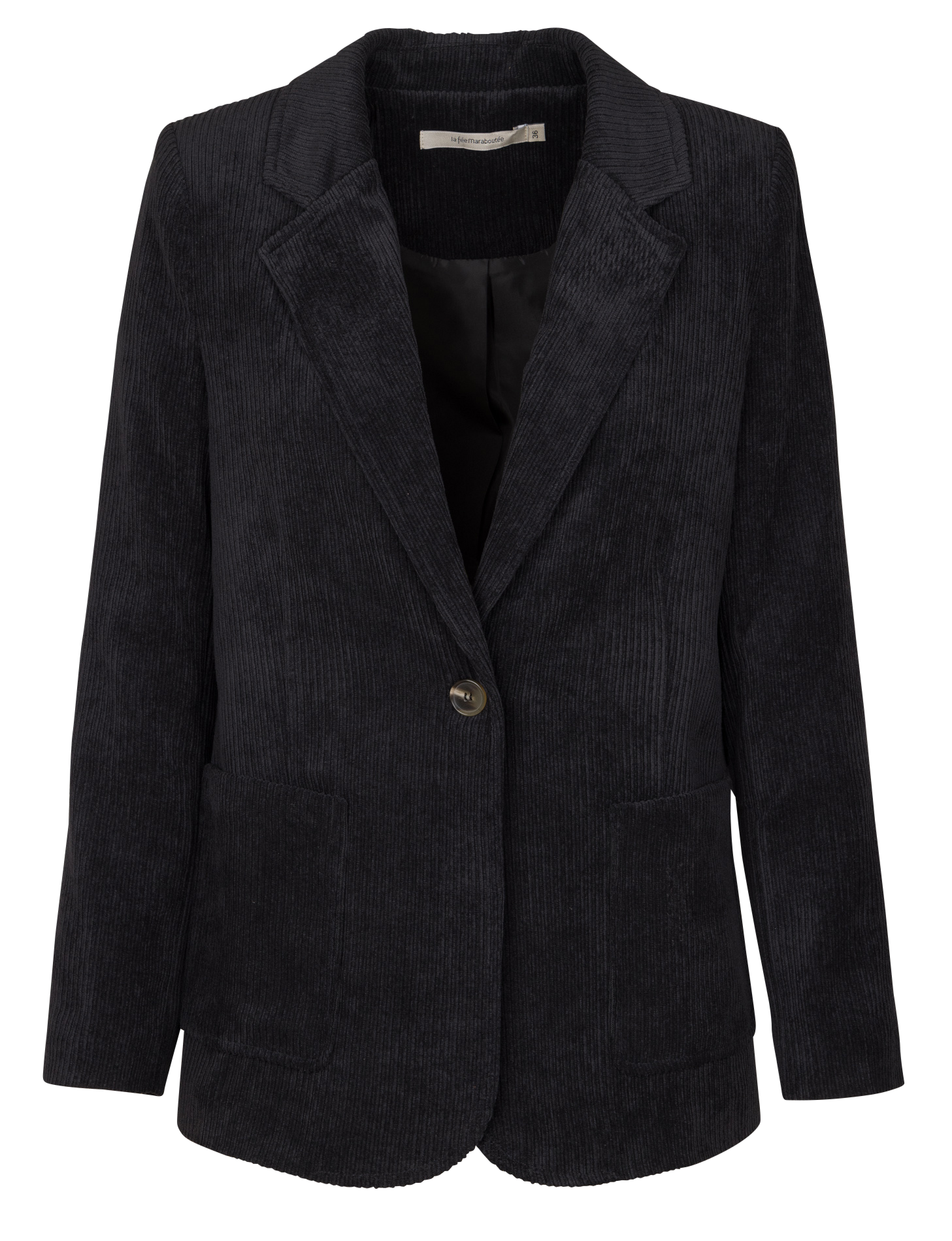Corduroy suit jacket LA FEE MARABOUTEE Black