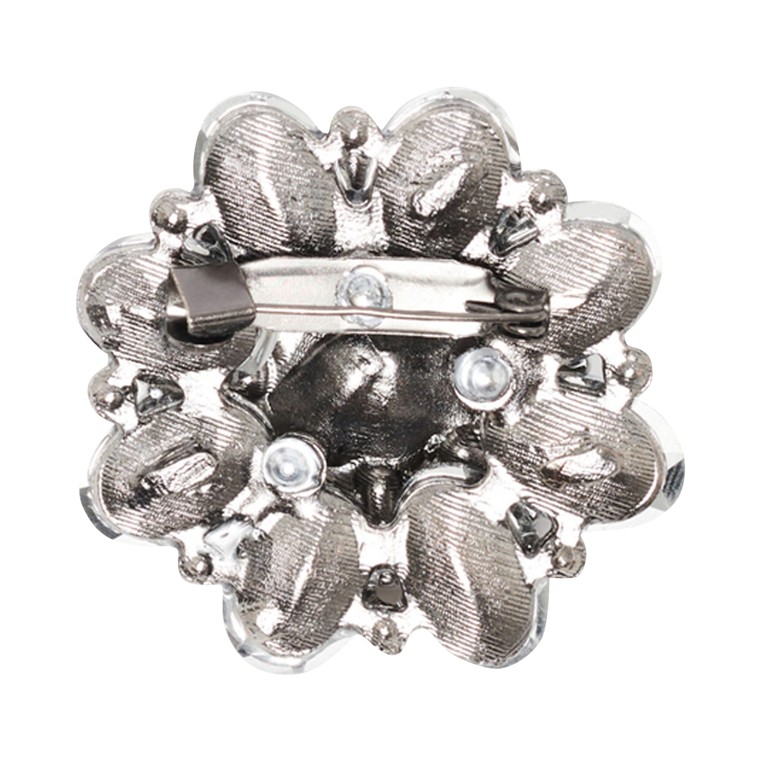 Brooch with stones and rhinestones GERARD DAREL Grey