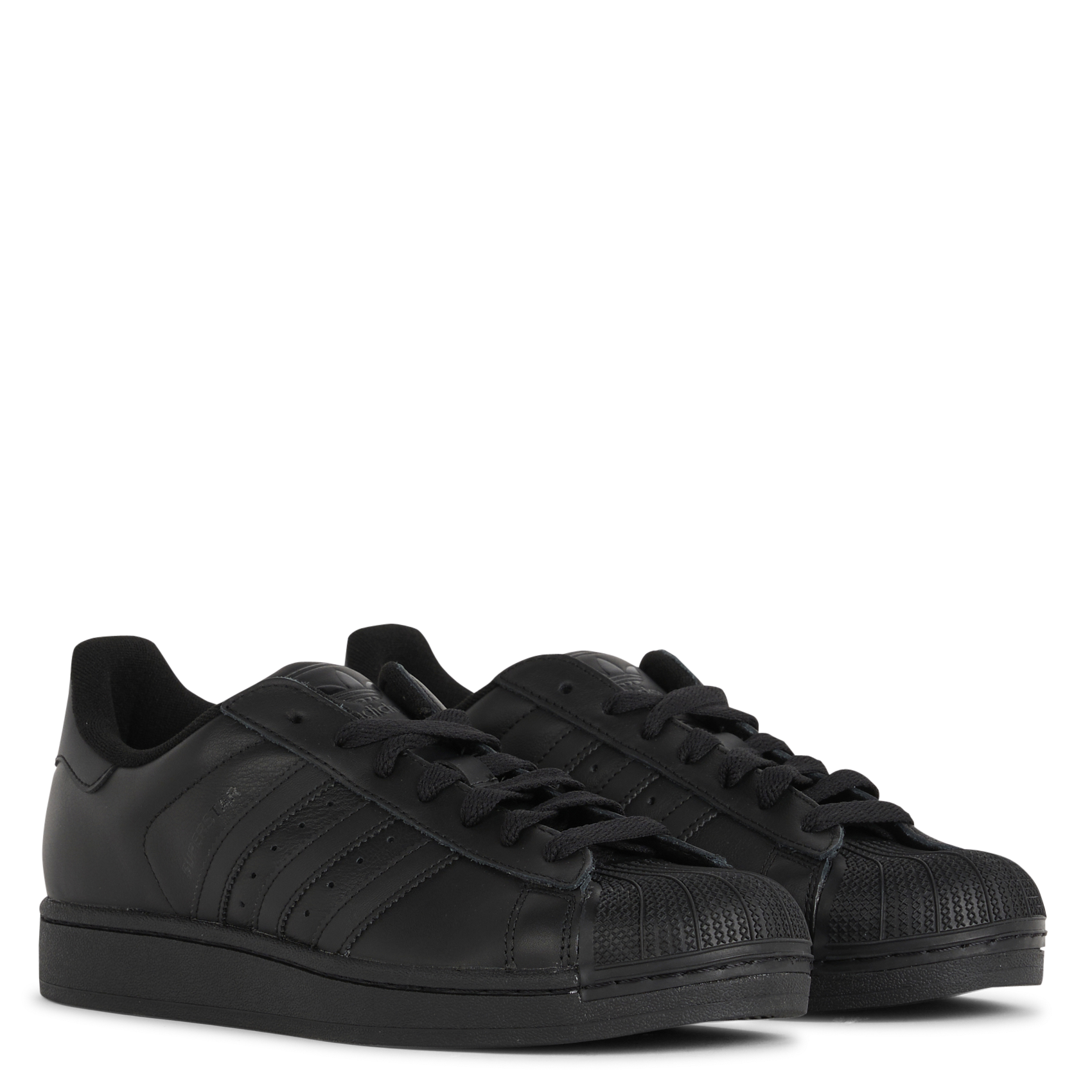 Baskets basses en cuir ADIDAS Noir