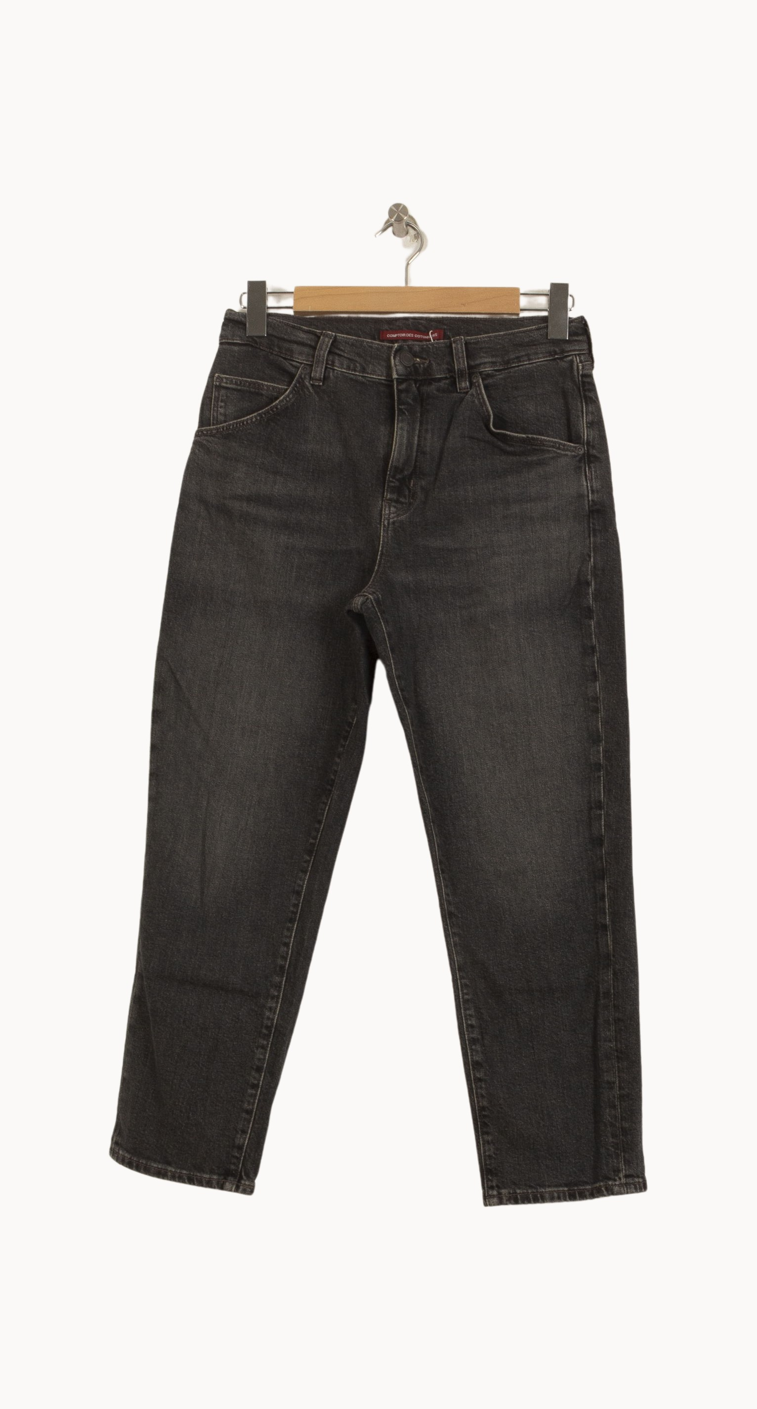 Cropped slim jeans with studs COMPTOIR DES COTONNIERS - Seconde main Grey