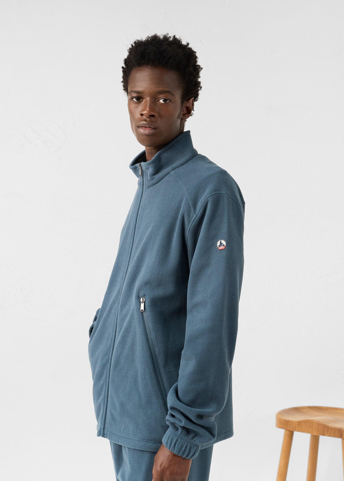 Blue Stone Fleece Zip-Up Jacket JOTT Blue