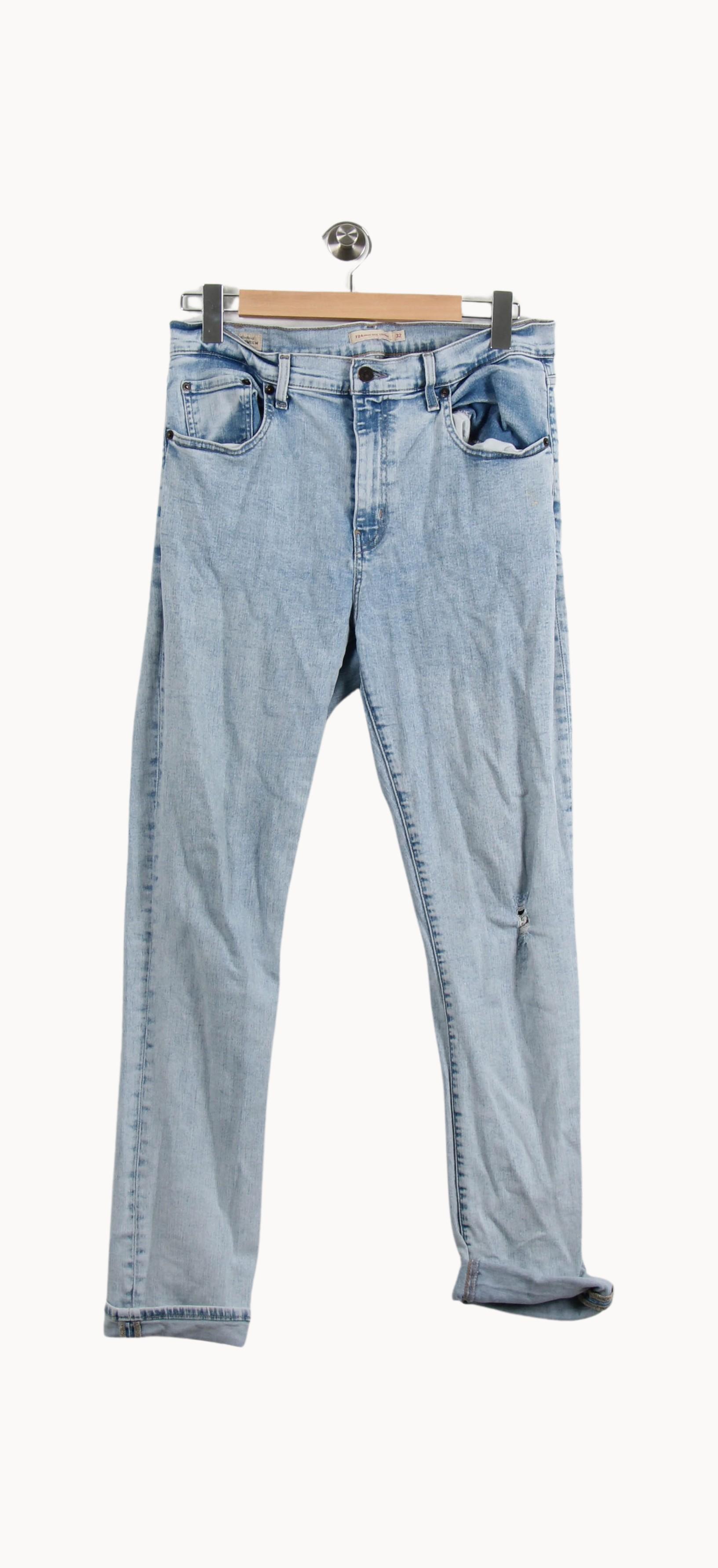 Cropped slim jeans with studs LEVI'S - Seconde main Blue