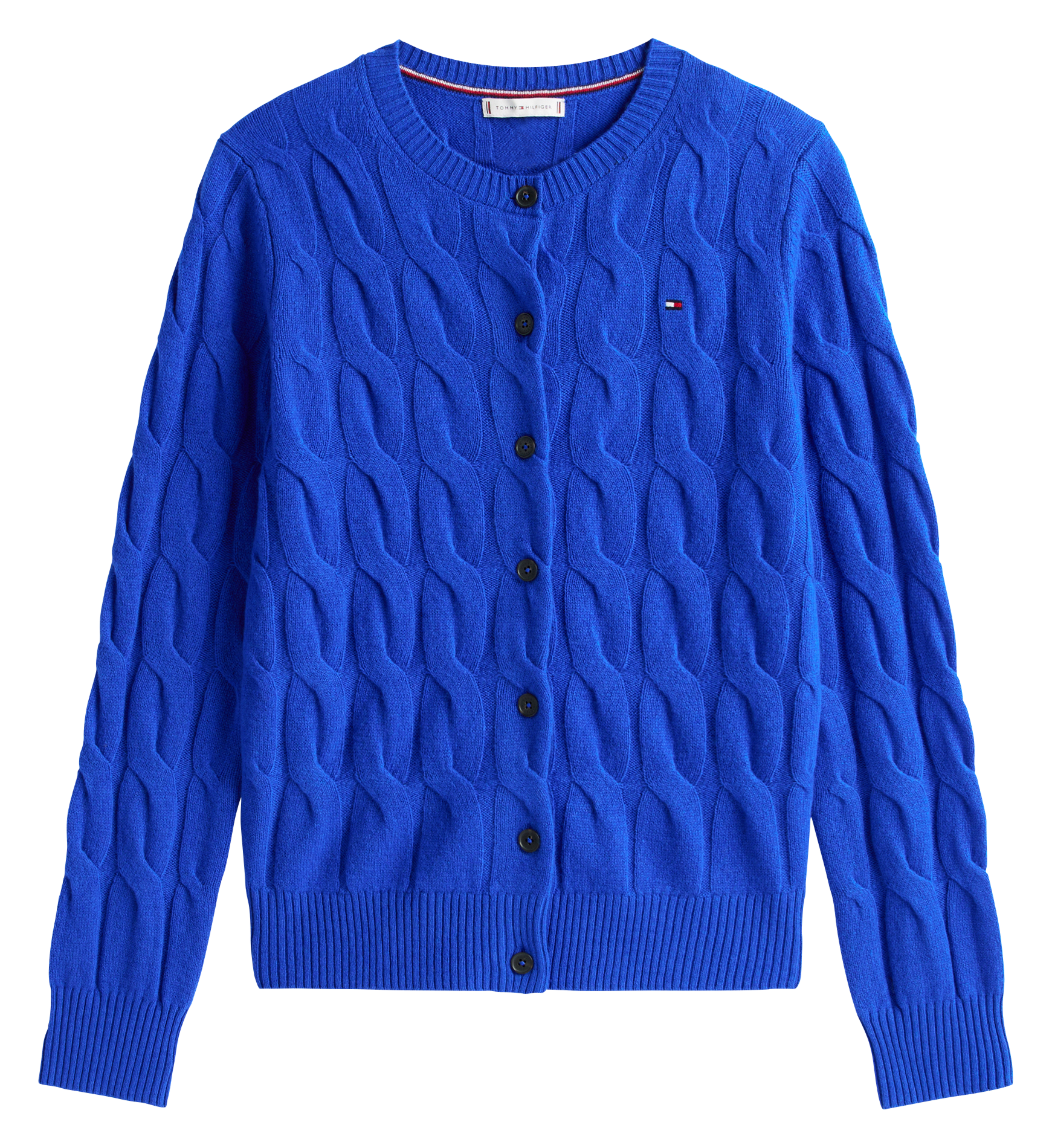 Gilet col rond en laine TOMMY HILFIGER Bleu