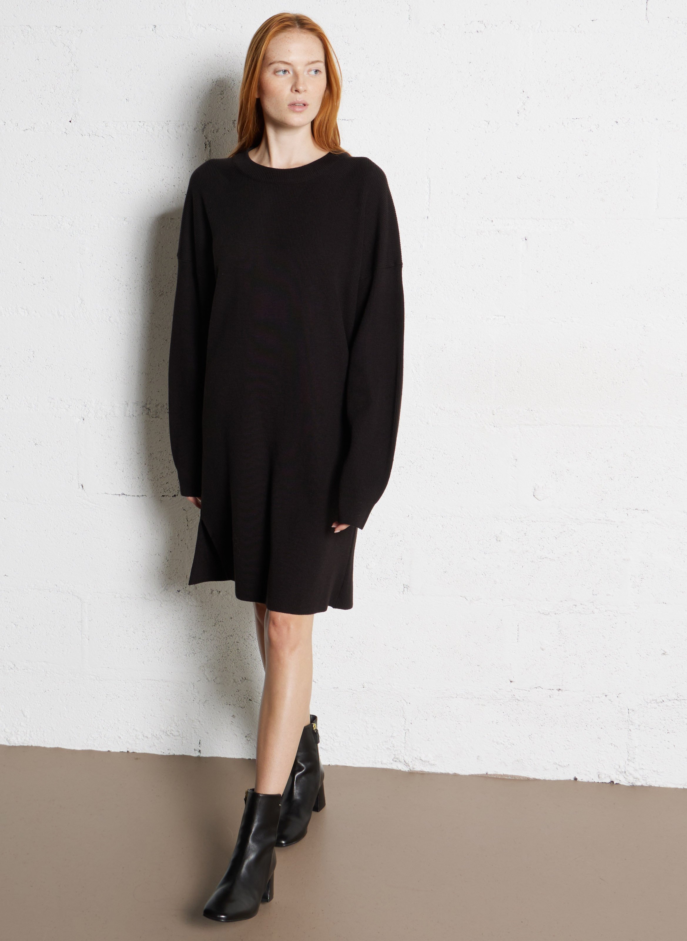 Robe pull col rond SOEUR Marron