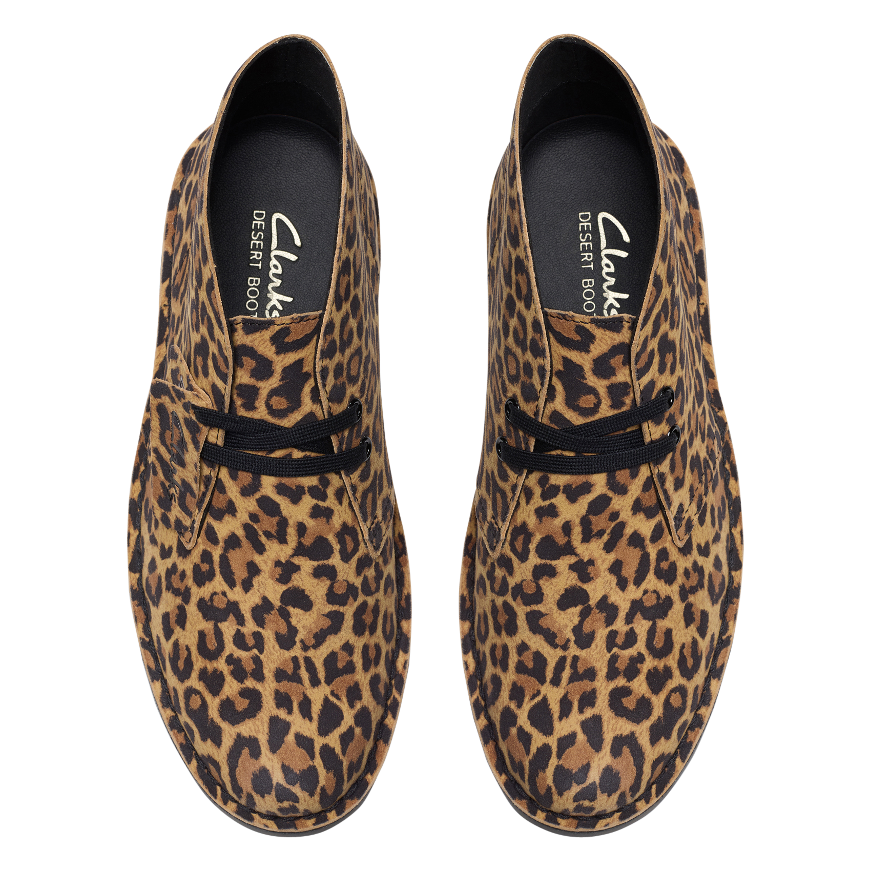 Effen leren enkellaarzen met textuur CLARKS Zwart