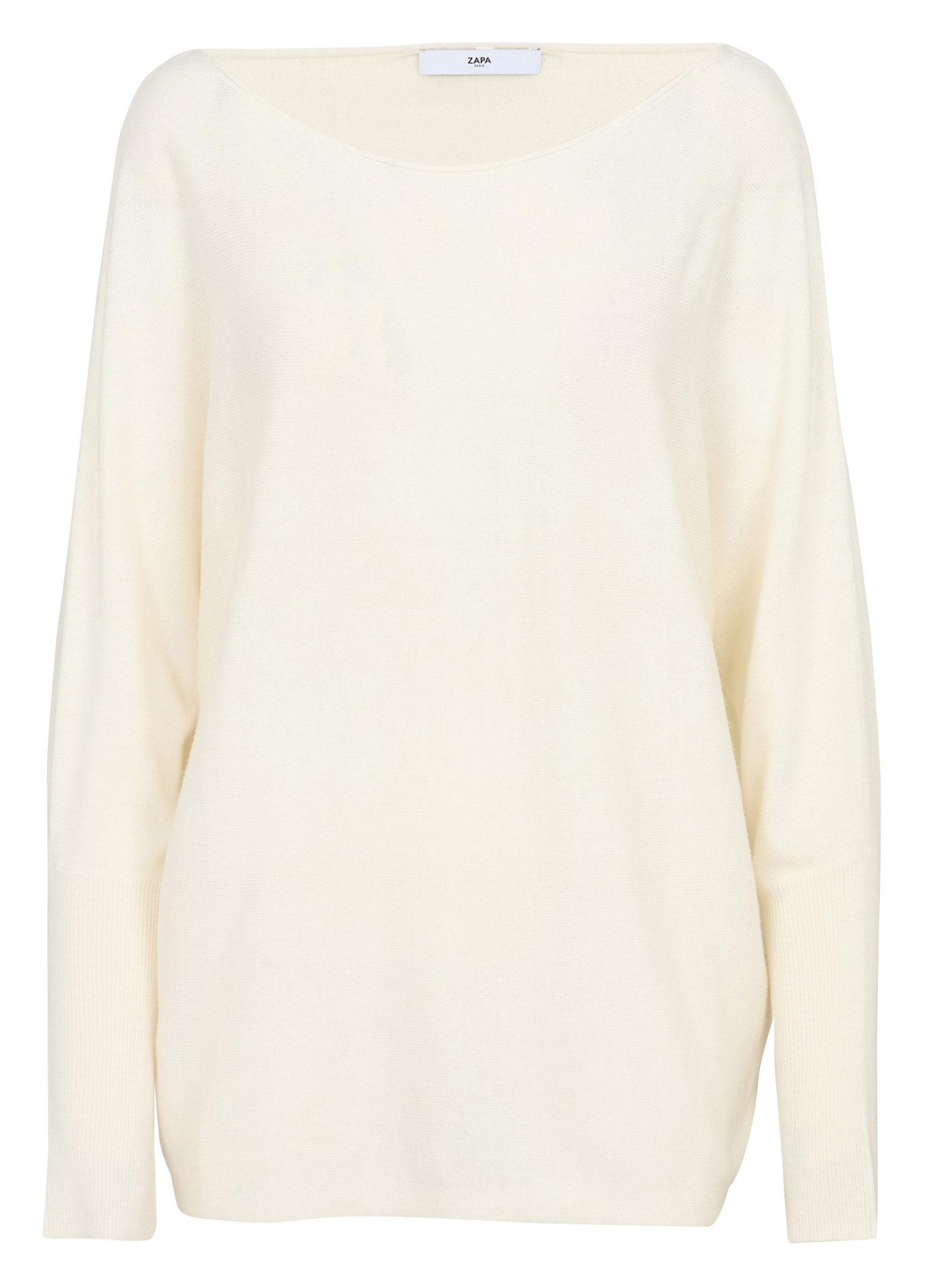 Oversized boat neck sweater ZAPA White