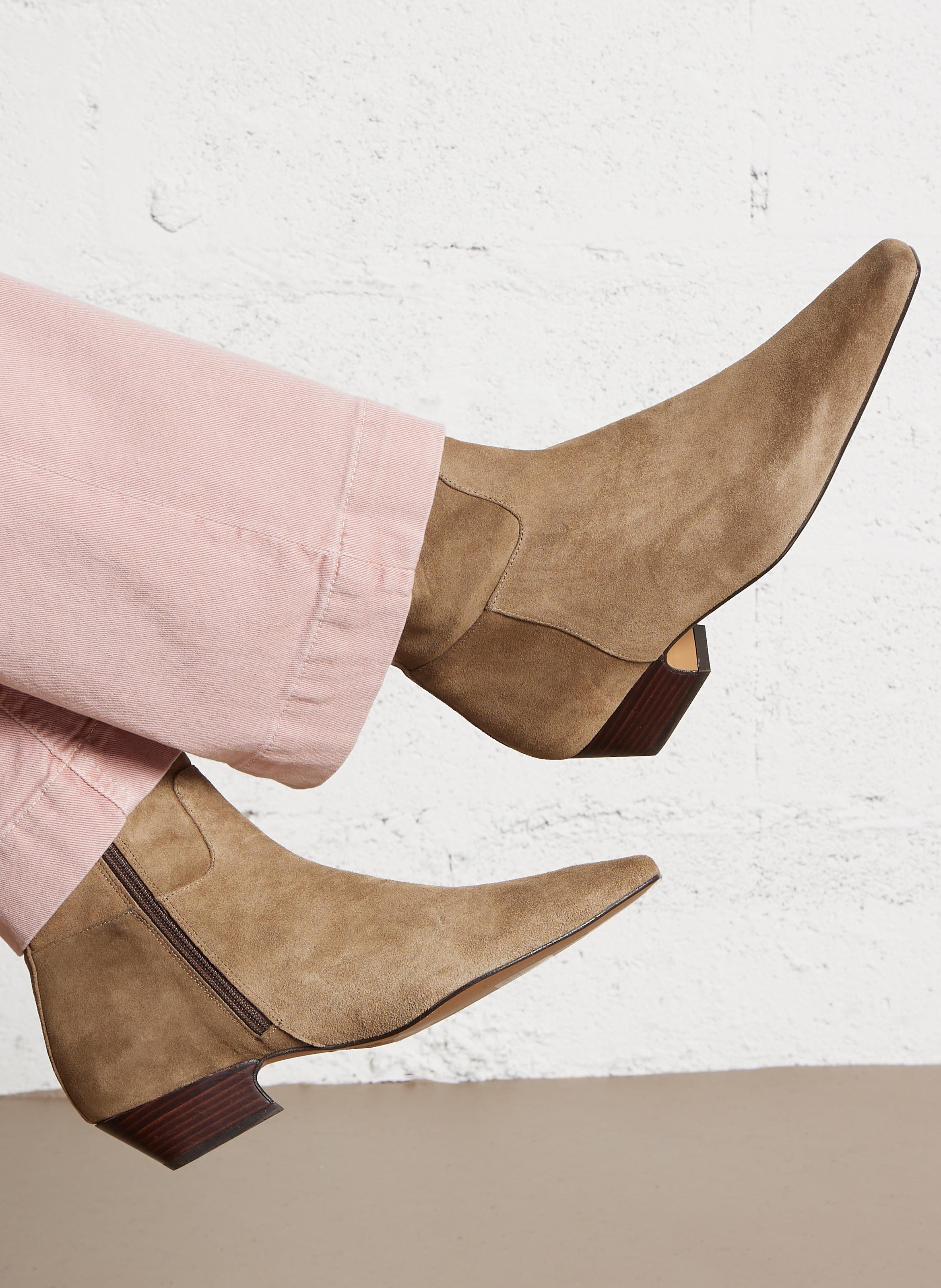 Bianca leather ankle boots TORAL Brown