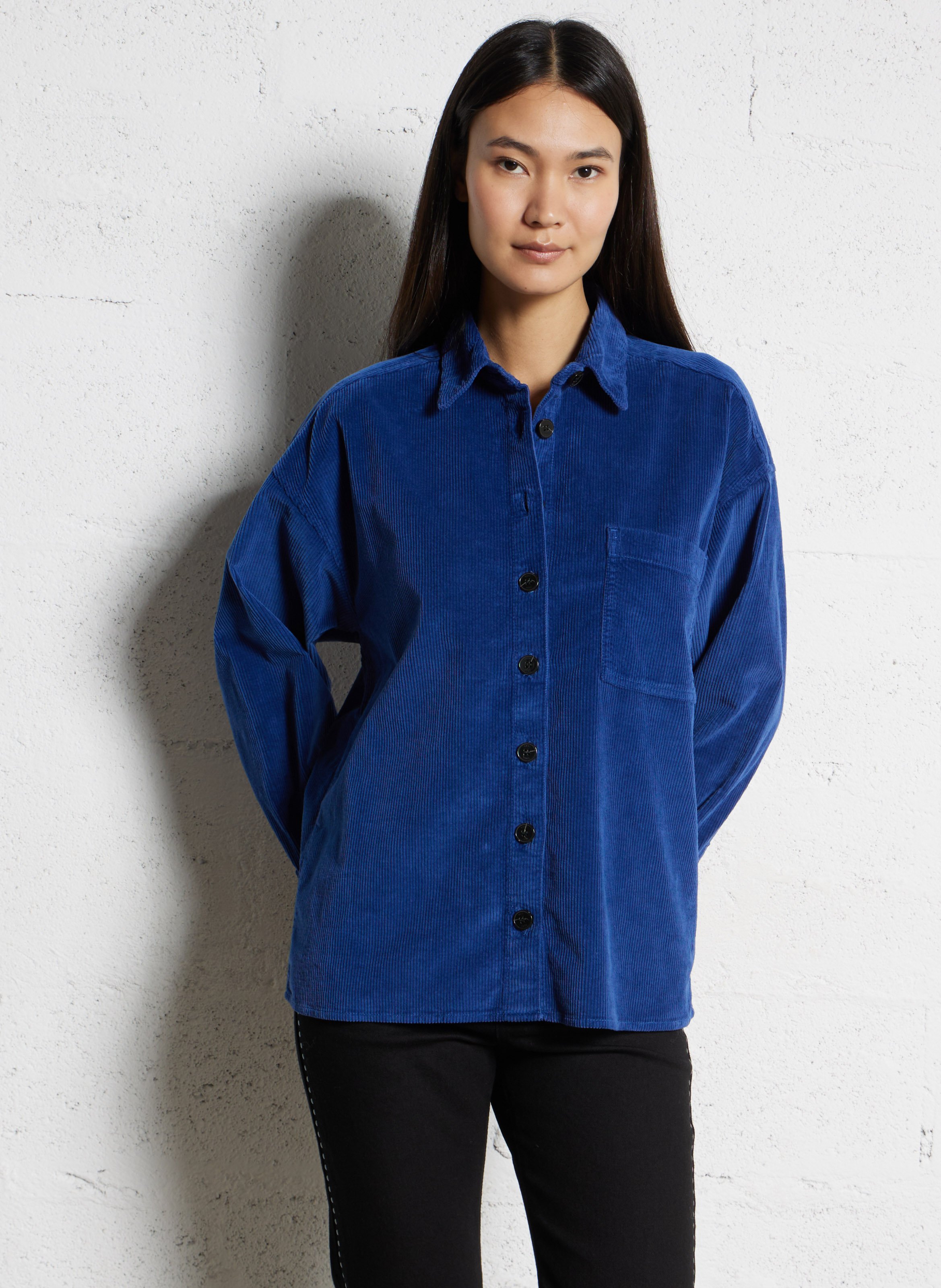 Straight corduroy shirt IKKS Blue
