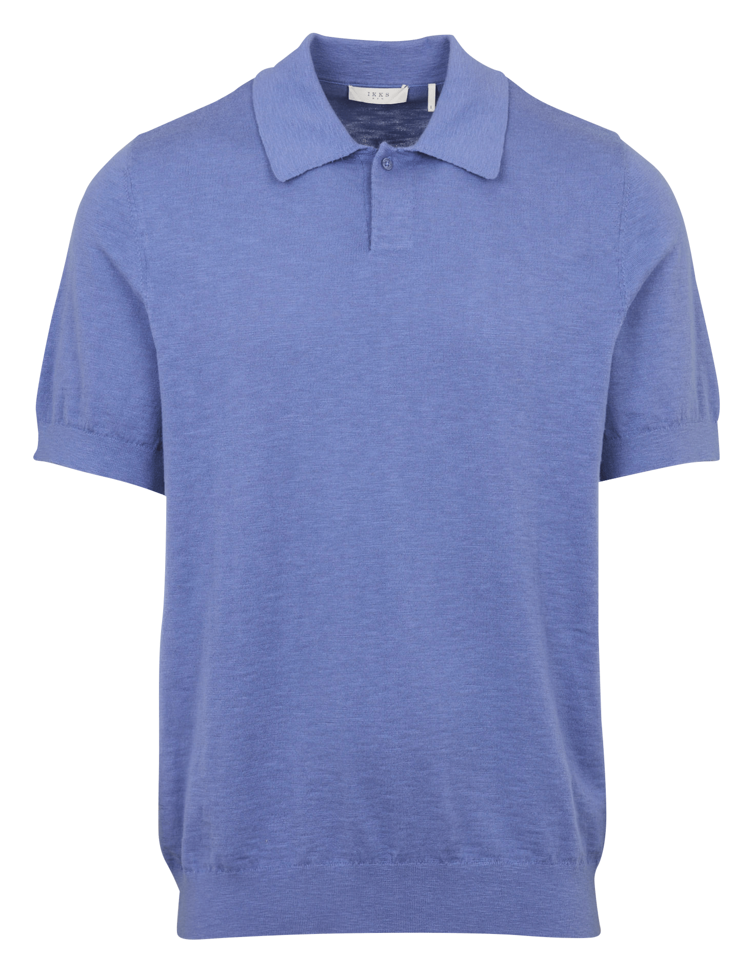 Short-sleeved polo in flamed knit IKKS Blue