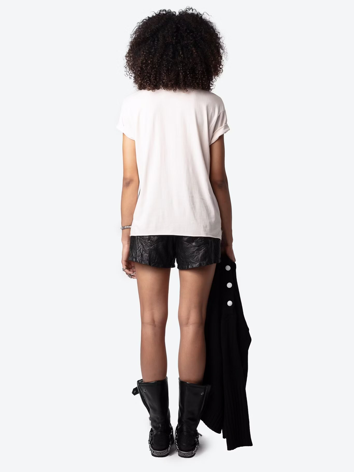 Tee-shirt col rond en coton bio ZADIG&VOLTAIRE Rose