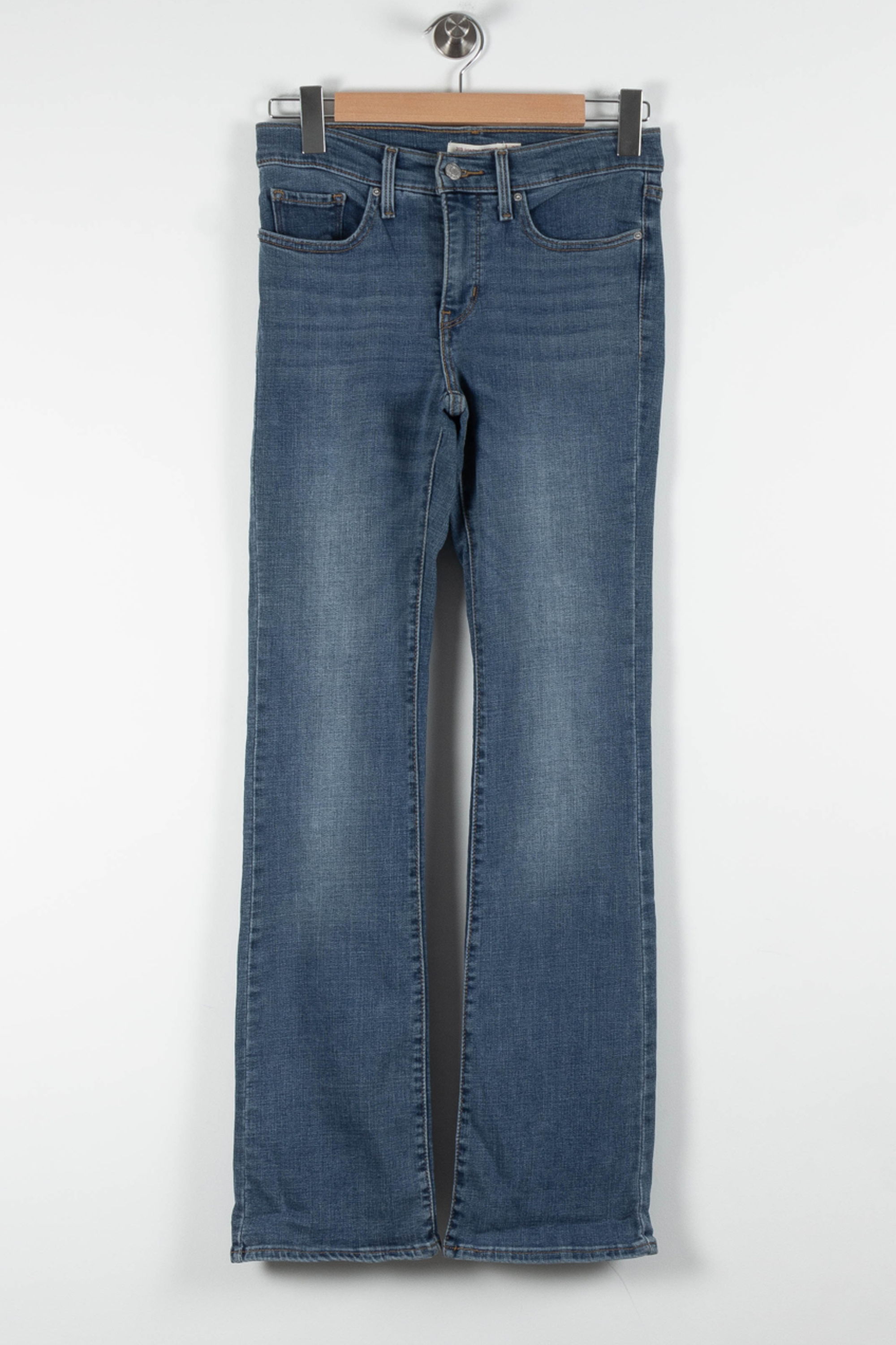 Cropped slim jeans with studs LEVI'S - Seconde main Blue