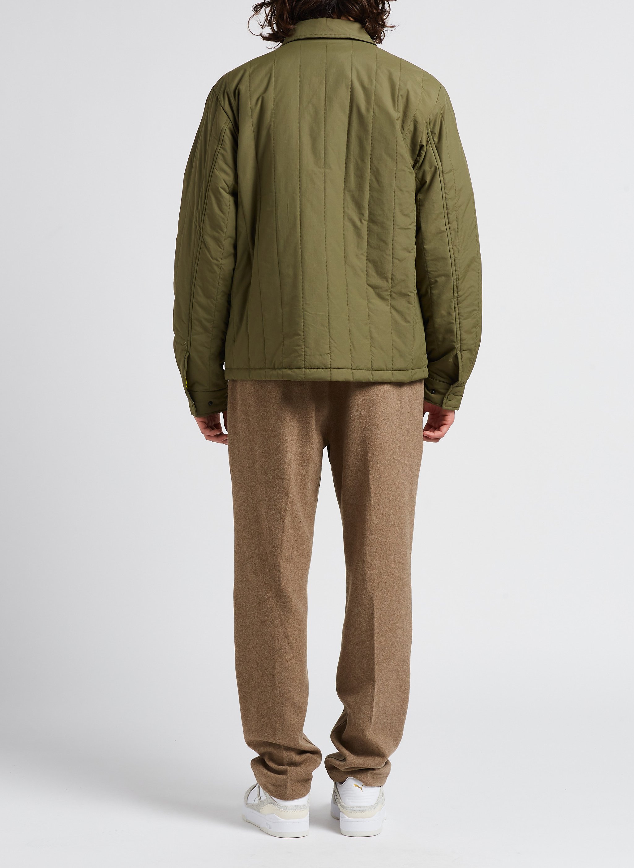 Insulated jacket with classic collar LES DEUX Green