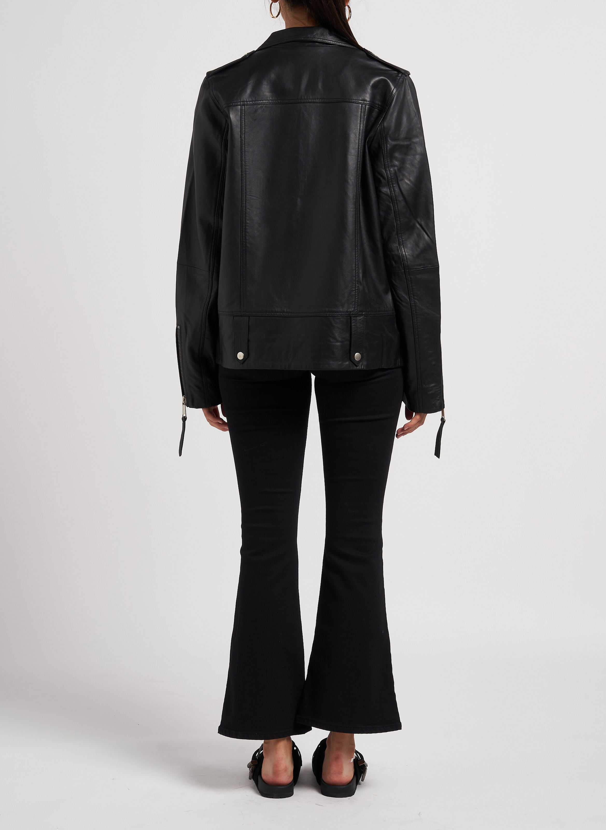 Flared jeans van katoenmix VILA Zwart