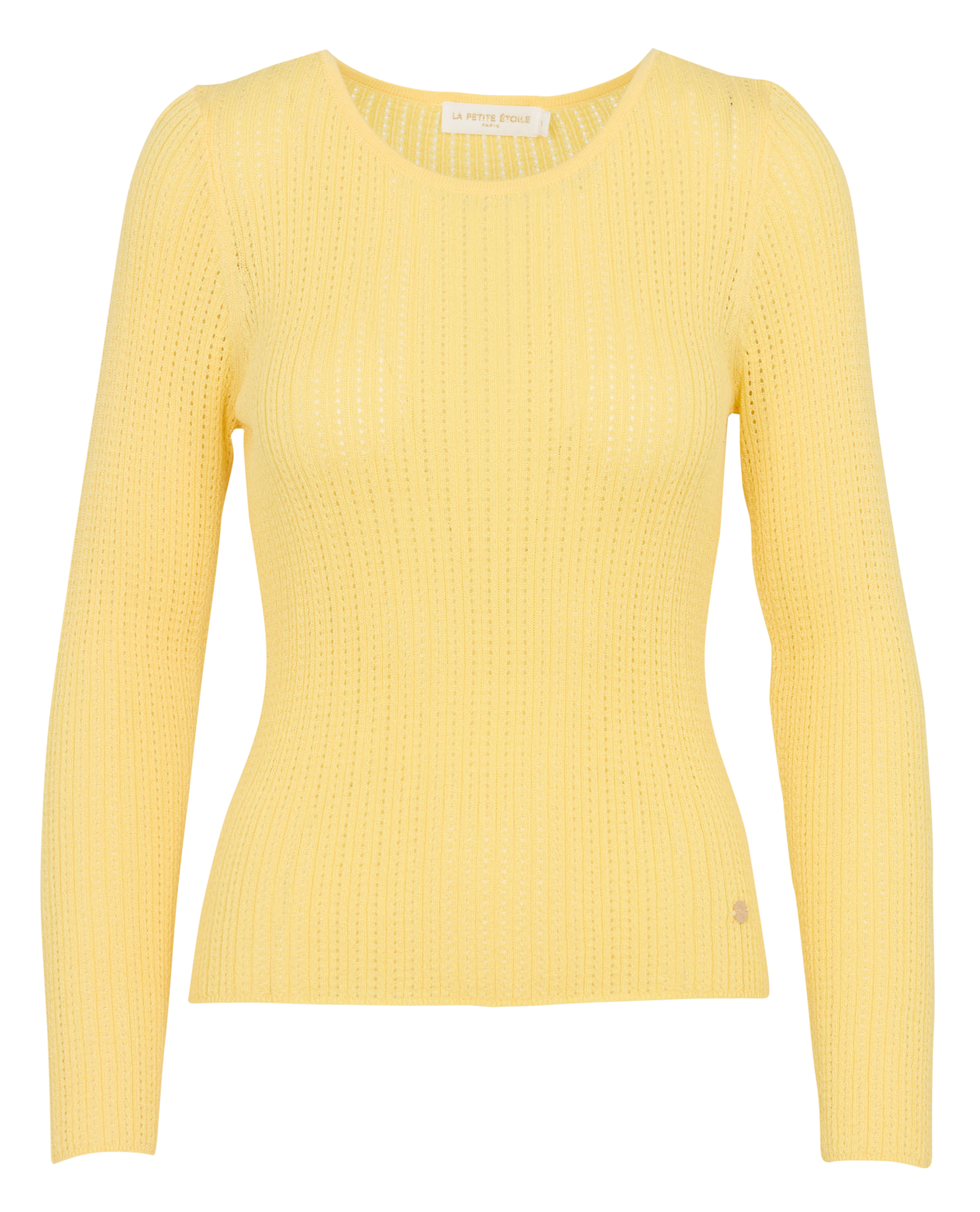 Eng anliegender Pullover mit Rundhalsausschnitt LA PETITE ETOILE Gelb