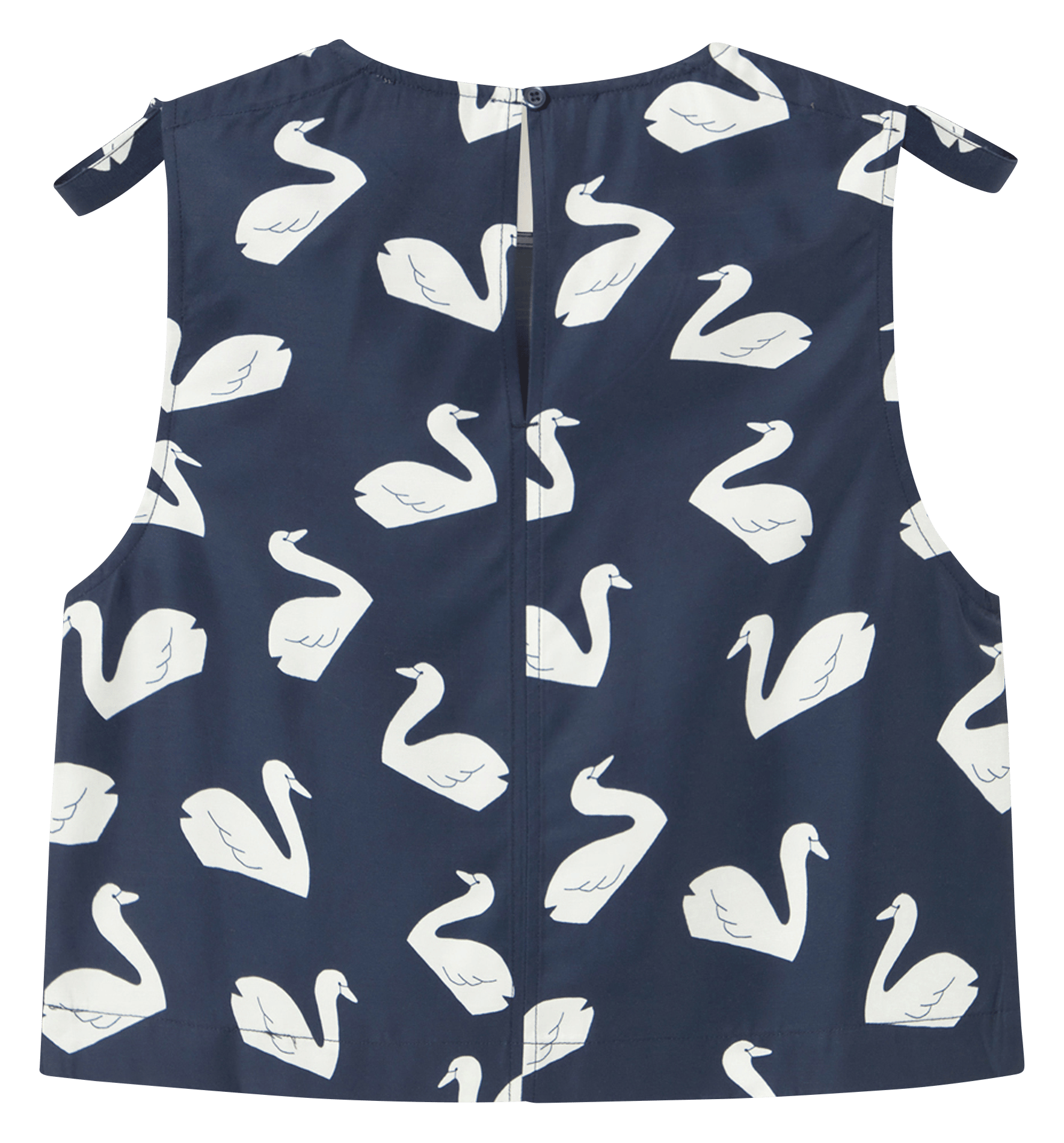 Top court col rond  THE TINY BIG SISTER Bleu