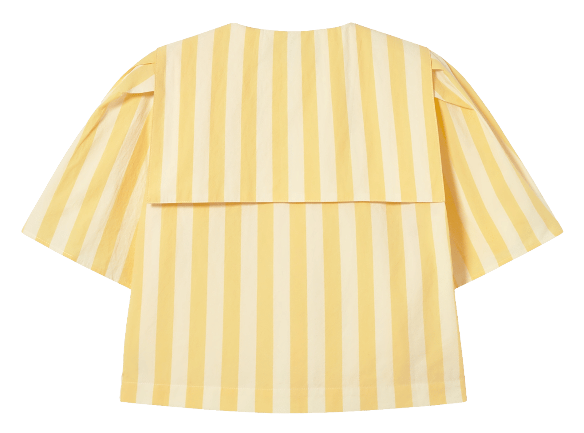 Chemisier court rayé à revers THE TINY BIG SISTER Jaune