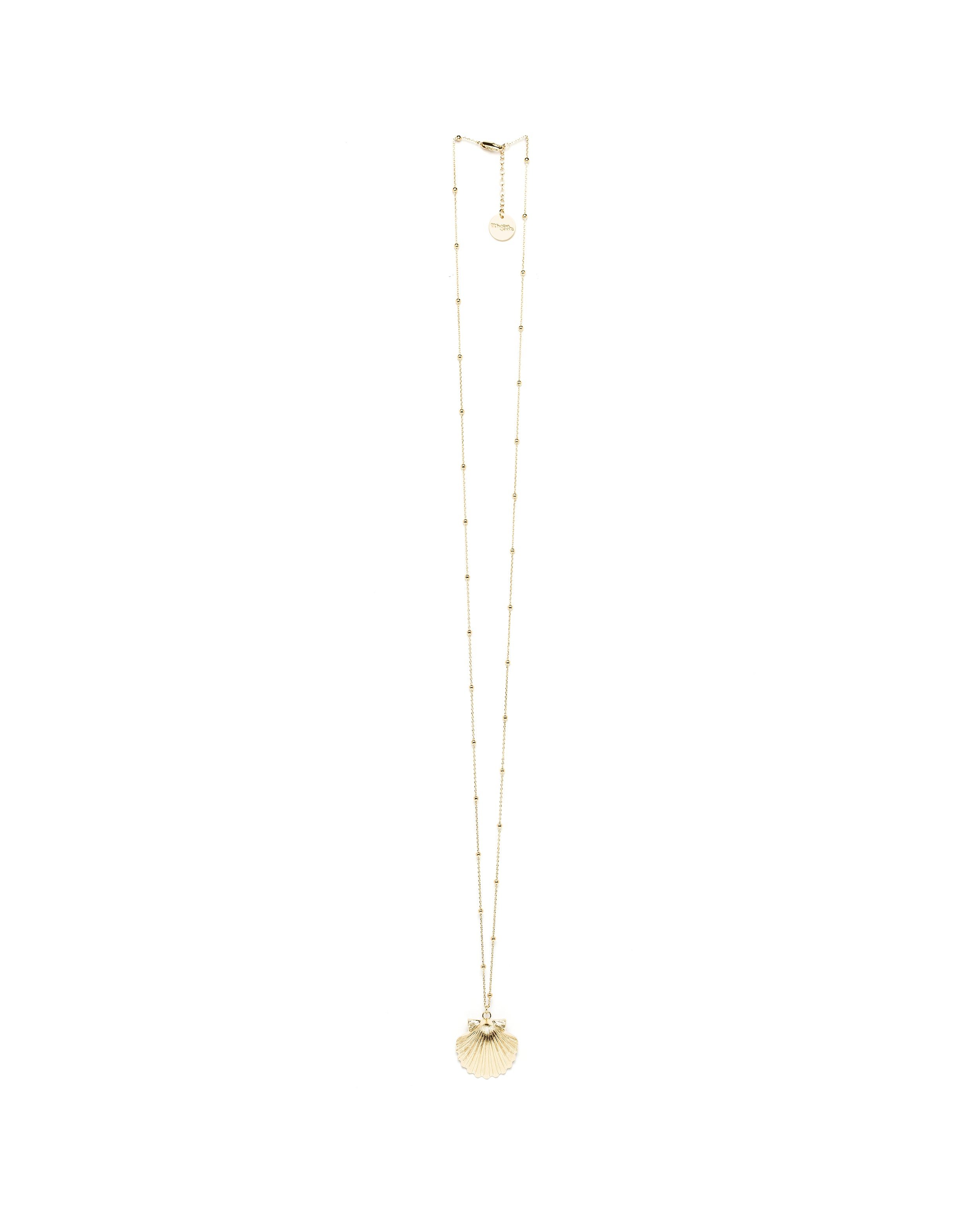 Long gold-plated shell necklace MONSIEUR SIMONE Silver