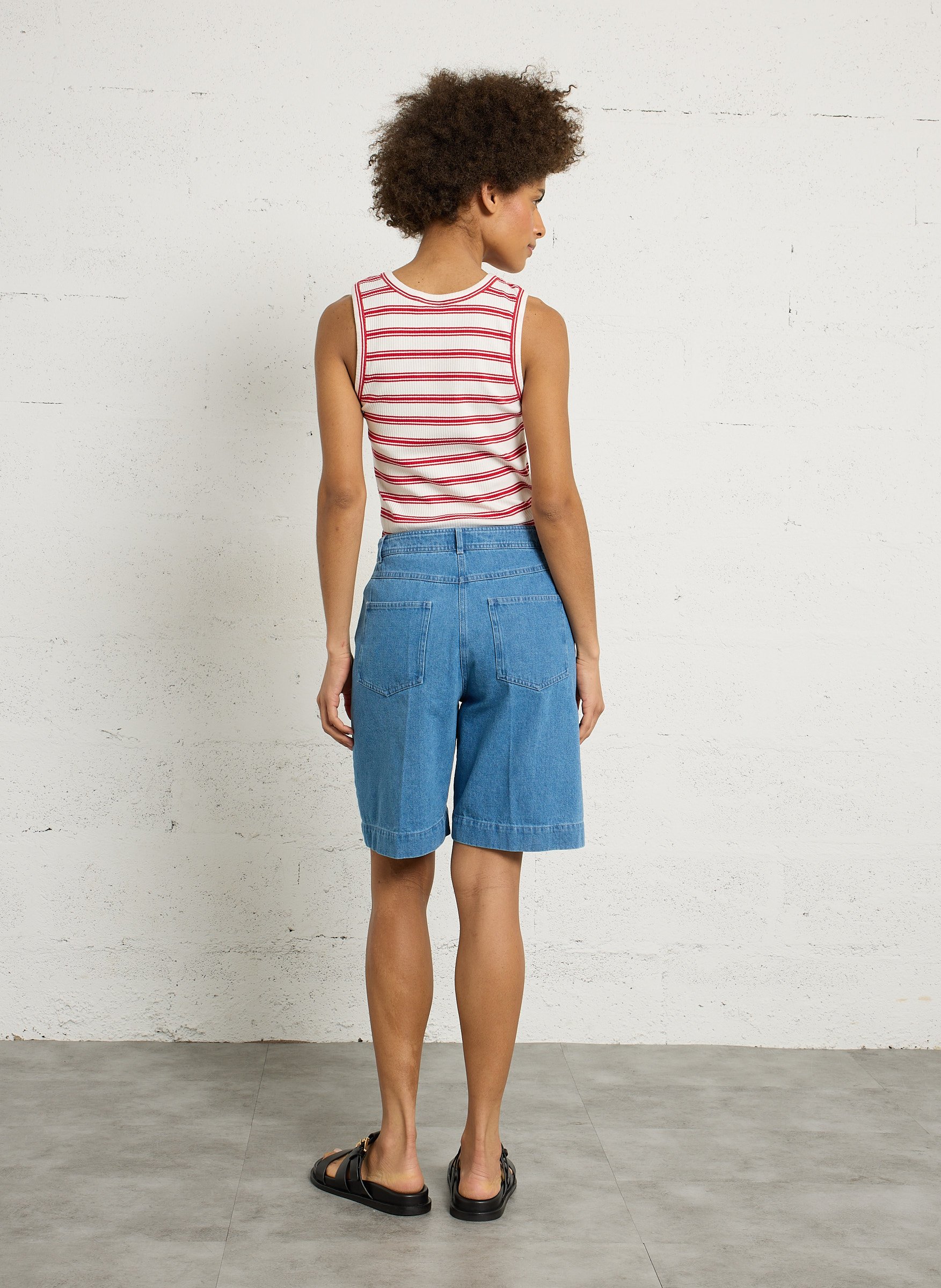 Rundhalsausschnitt-Tanktop mit Streifen HARTFORD Mehrfarbig