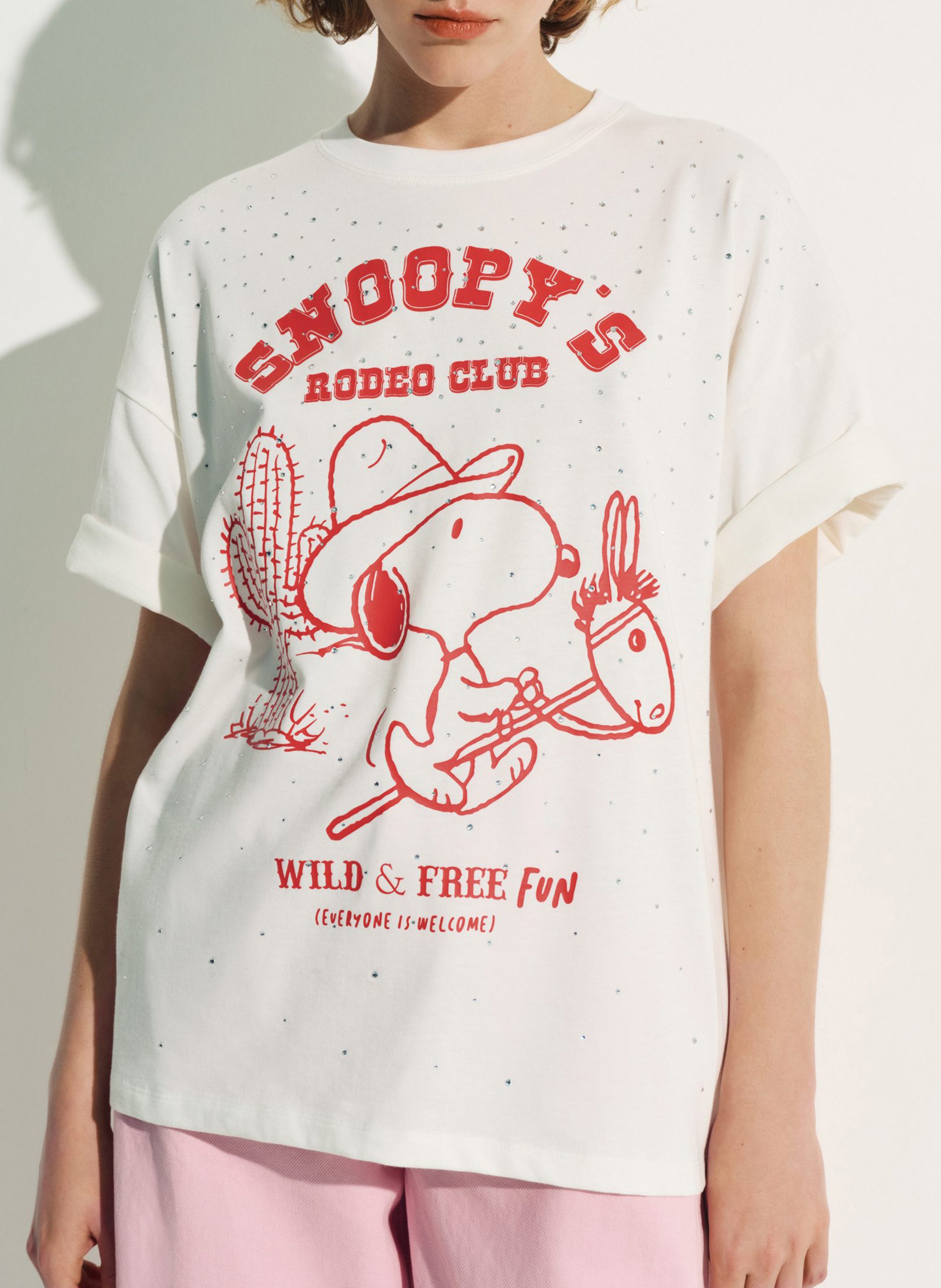 Round-neck printed T-shirt ESSENTIEL ANTWERP White