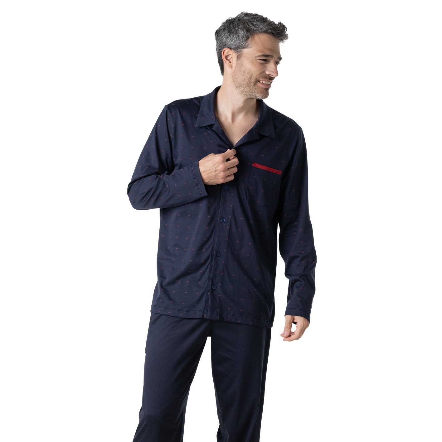 Pyjama long ouvert, vendu en boîte cadeau EMINENCE Bleu