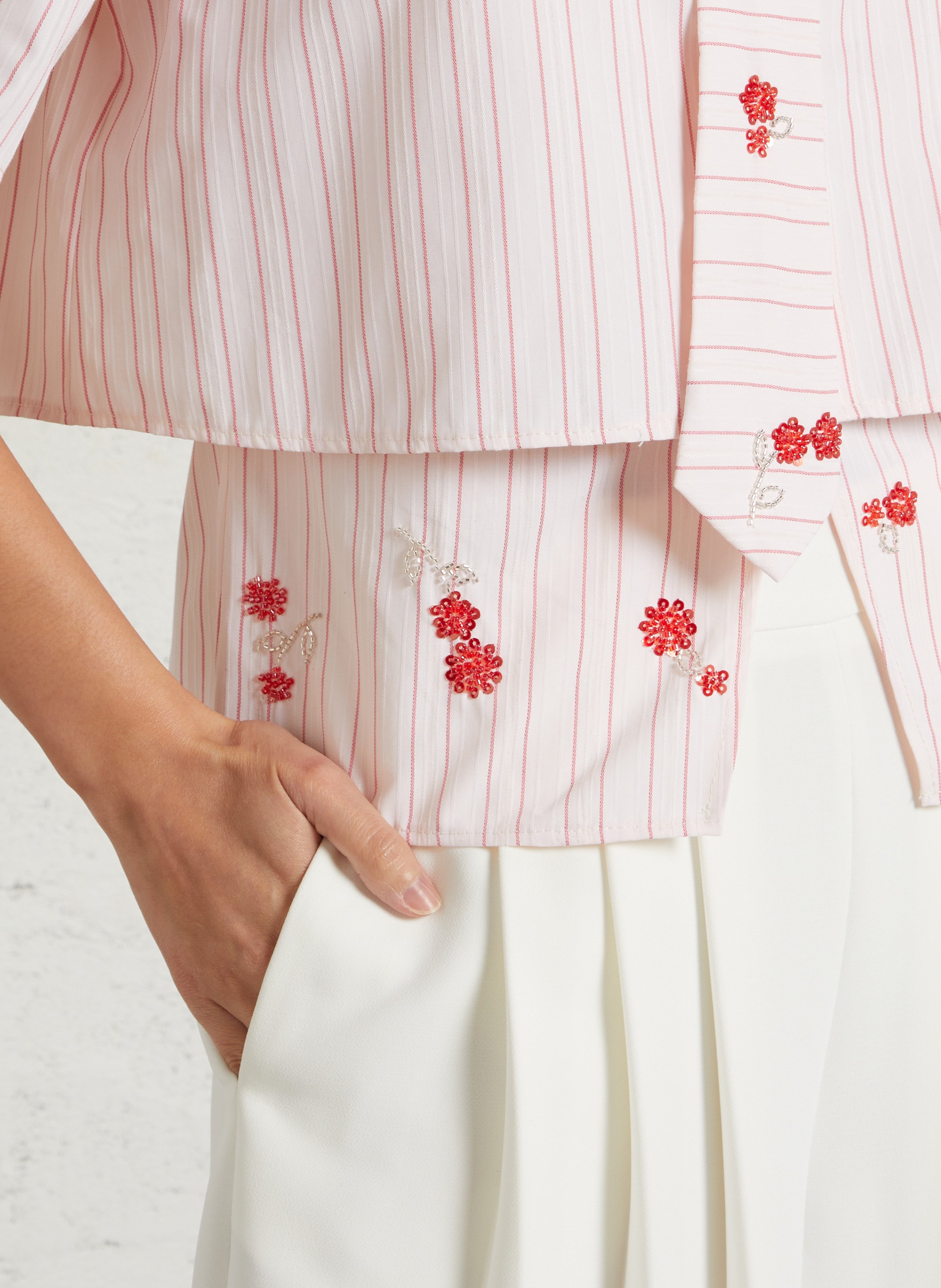 Striped 3-in-1 shirt with embroidery IMPERIAL Pink