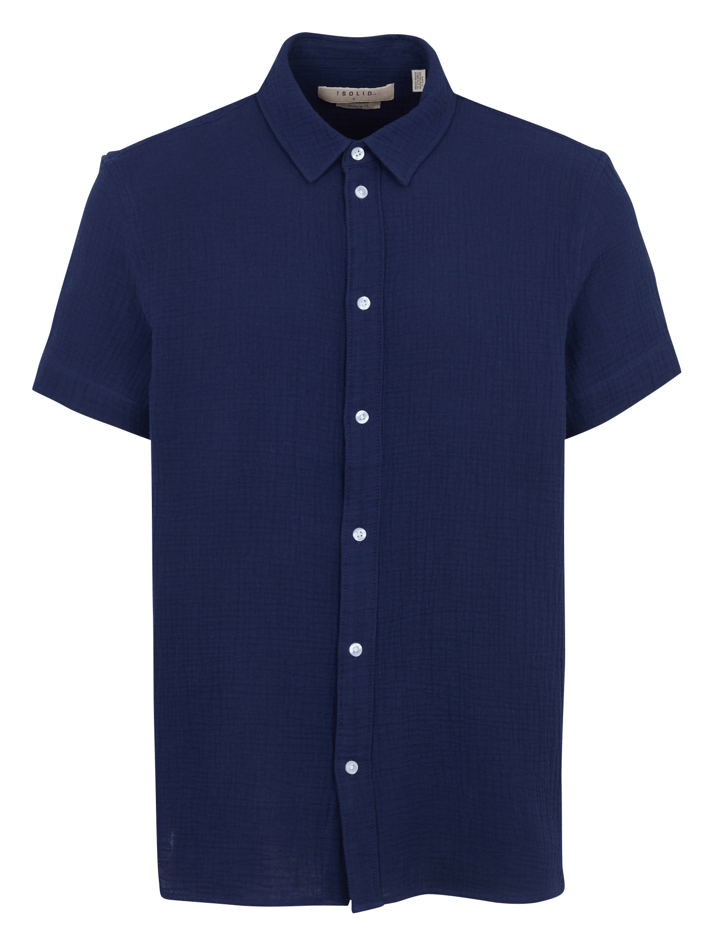 Camisa con cuello clásico SOLID Azul
