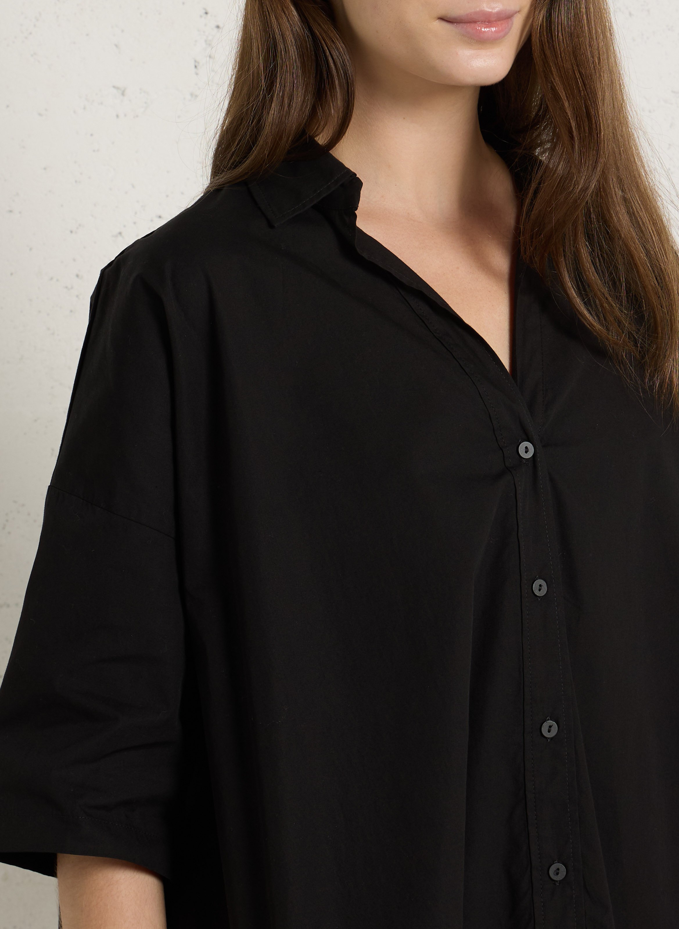 Chemise oversize en coton DIEGA Noir