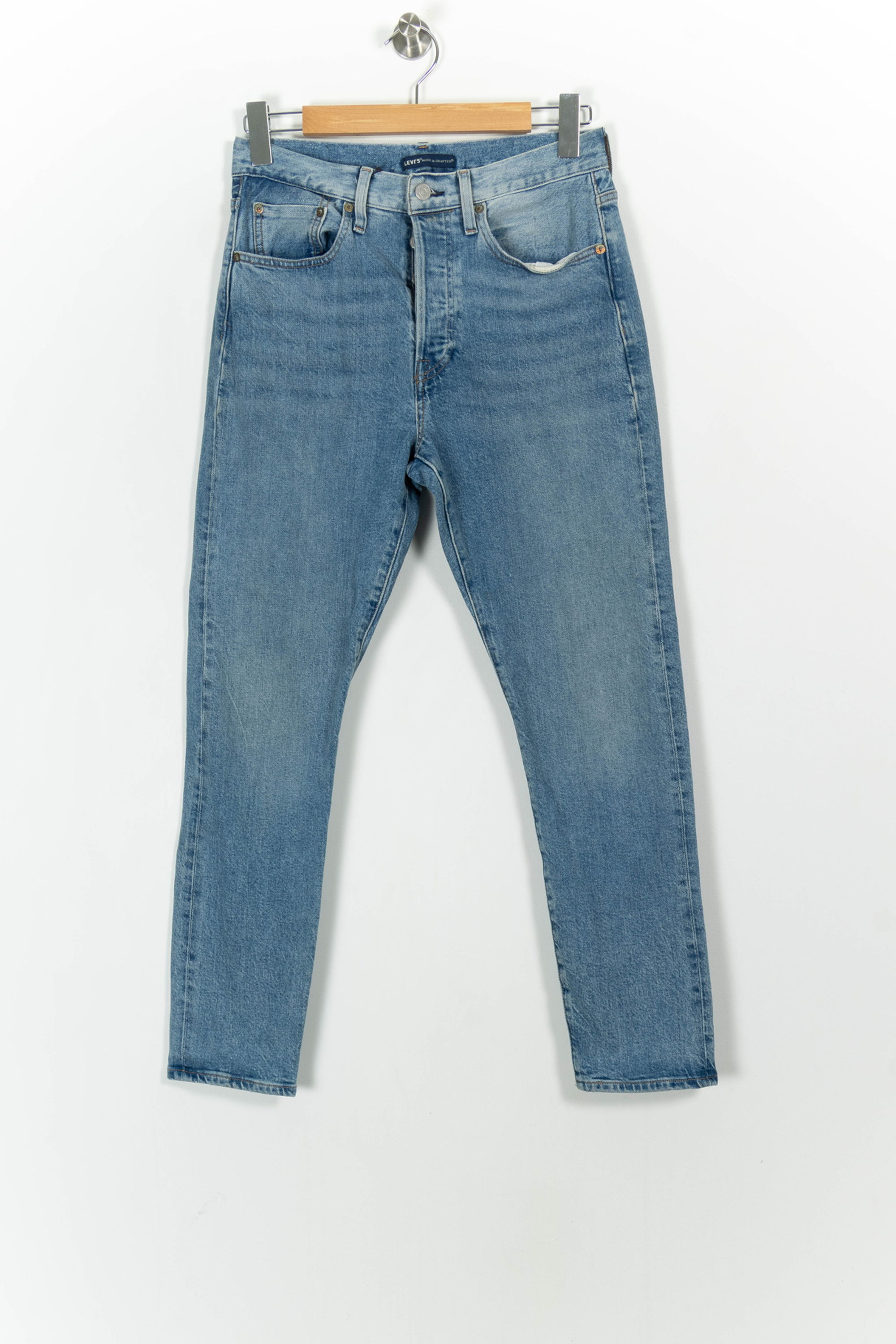 Cropped slim jeans with studs LEVI'S - Seconde main Blue