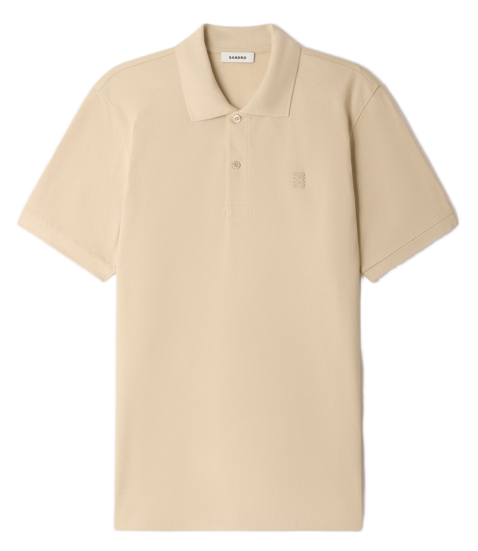 Polo manches courtes SANDRO Beige