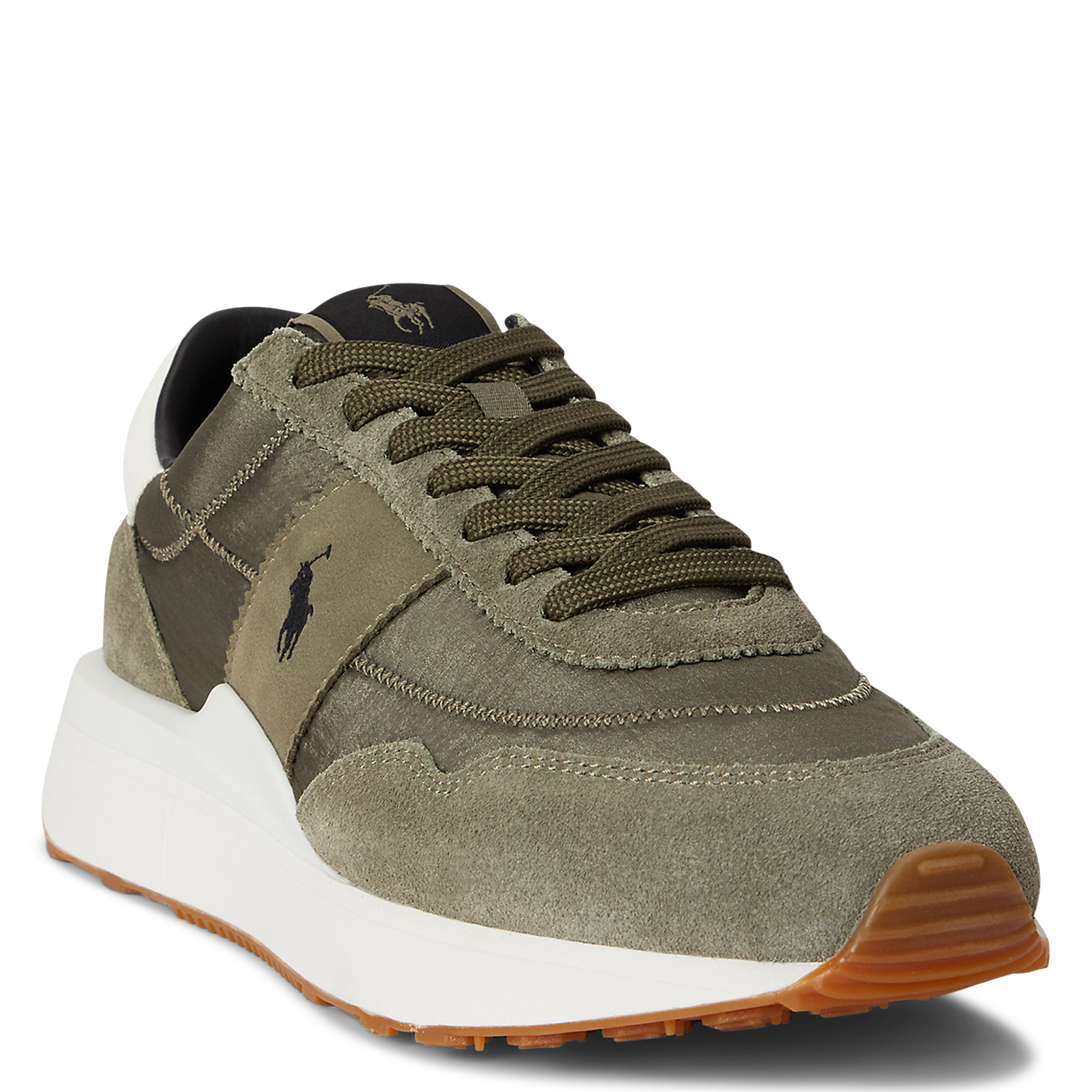 Niedrige Sneaker aus Leder-Mix POLO RALPH LAUREN Grun