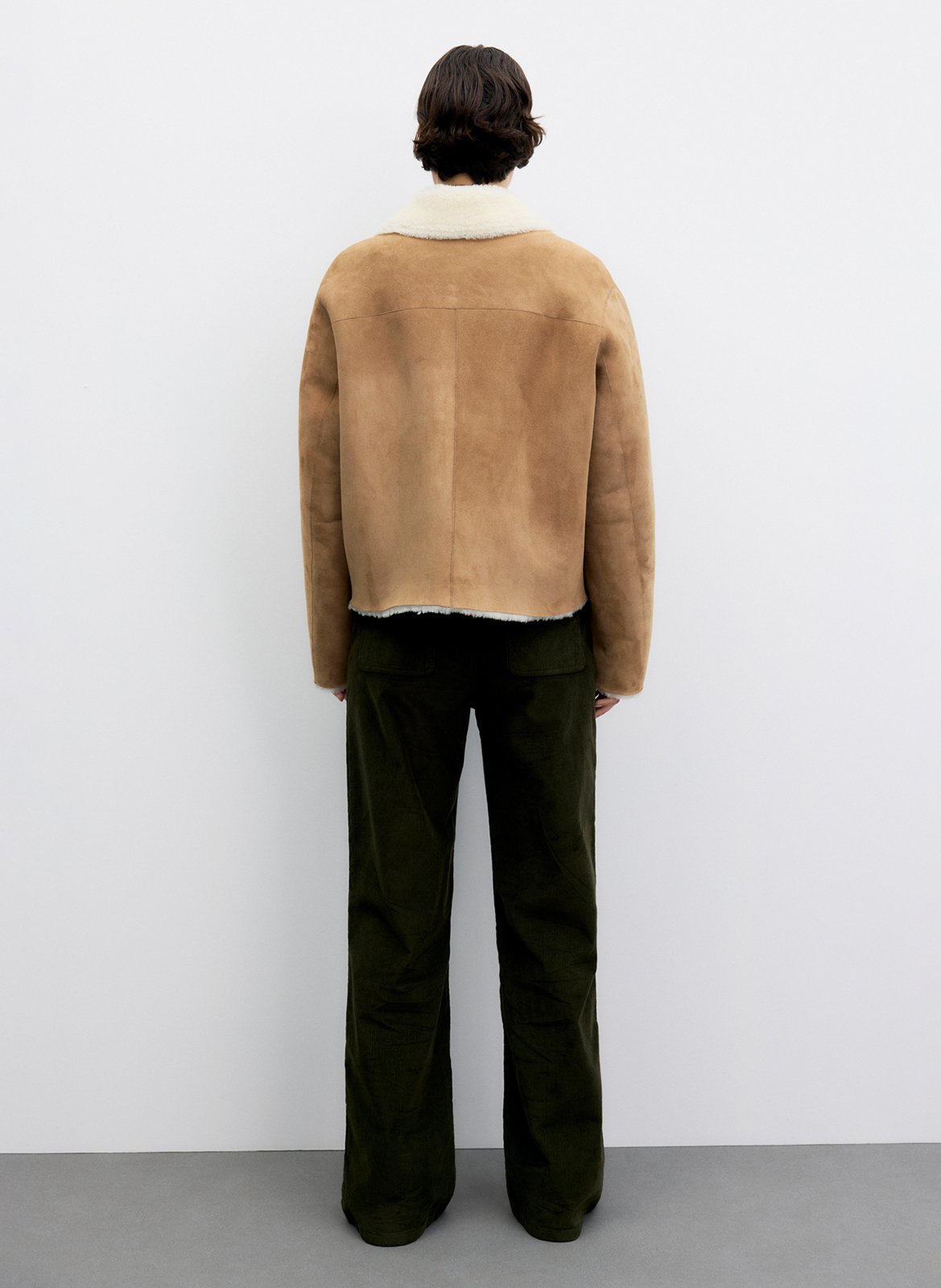 Straight leather coat with classic collar GERARD DAREL Brown