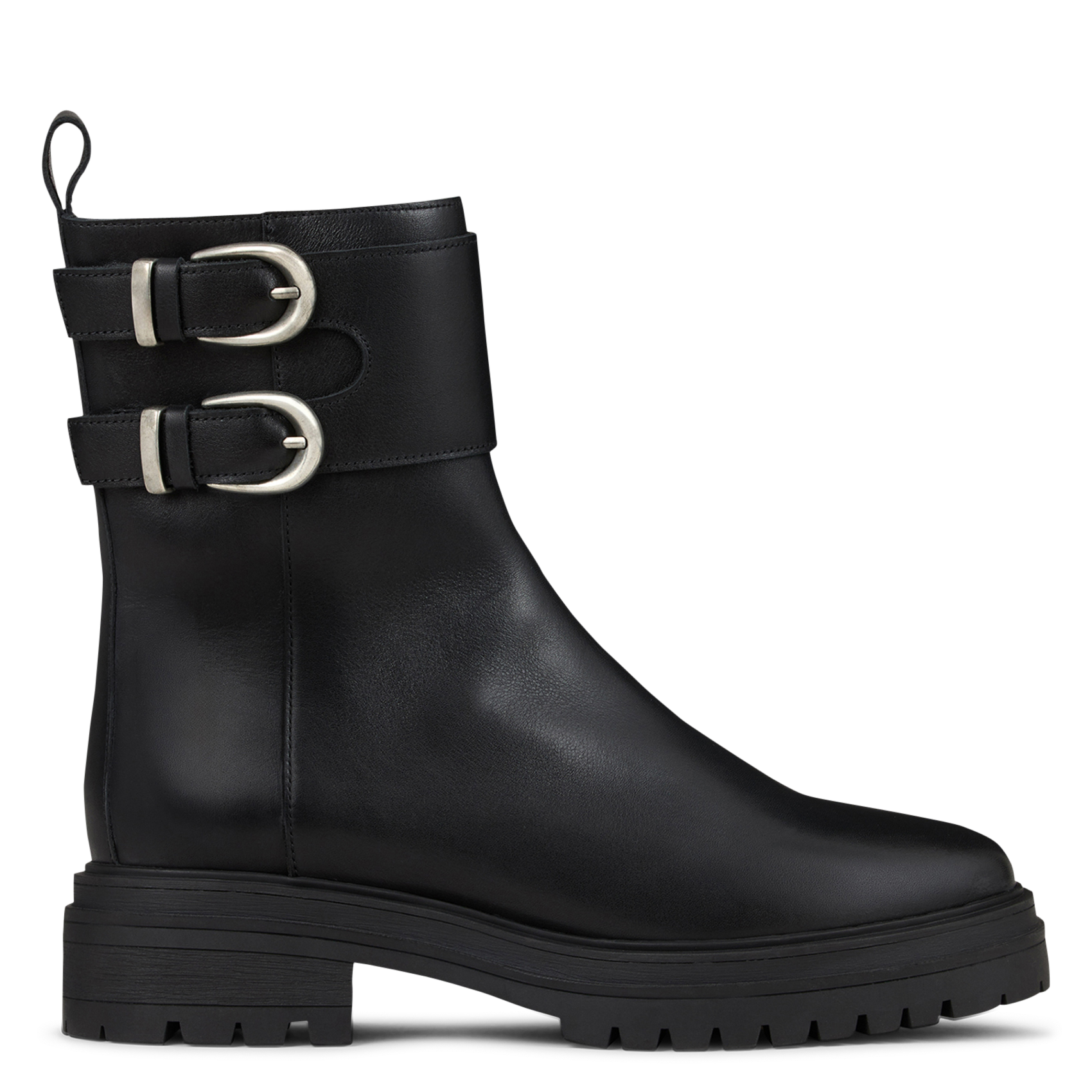 Bottines à boucles en cuir BA&SH Noir