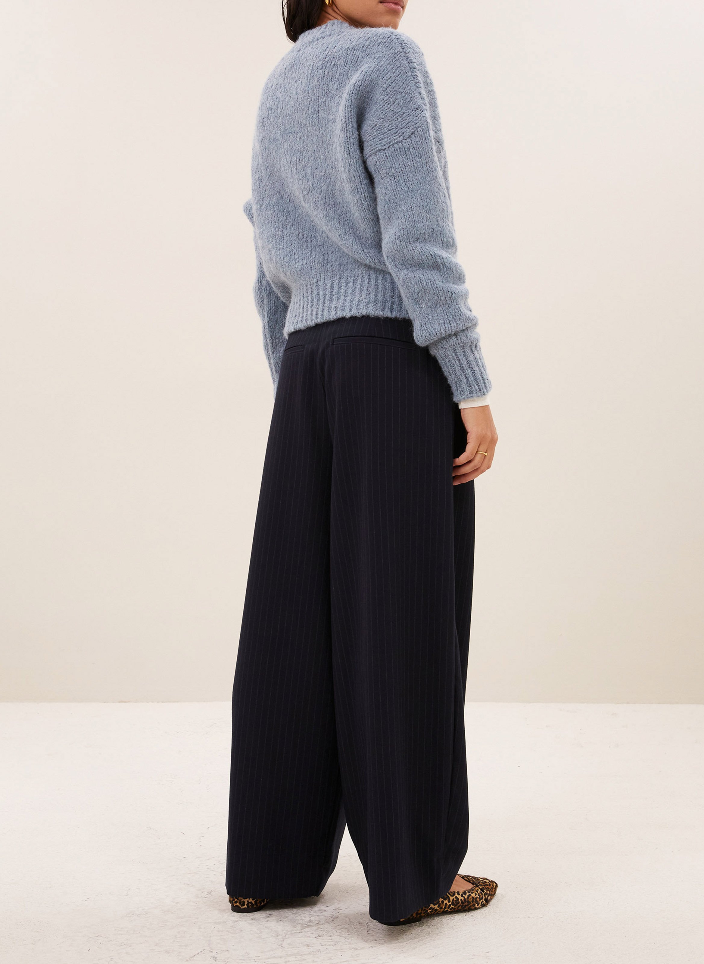 Pull oversize en maille BY BAR Bleu