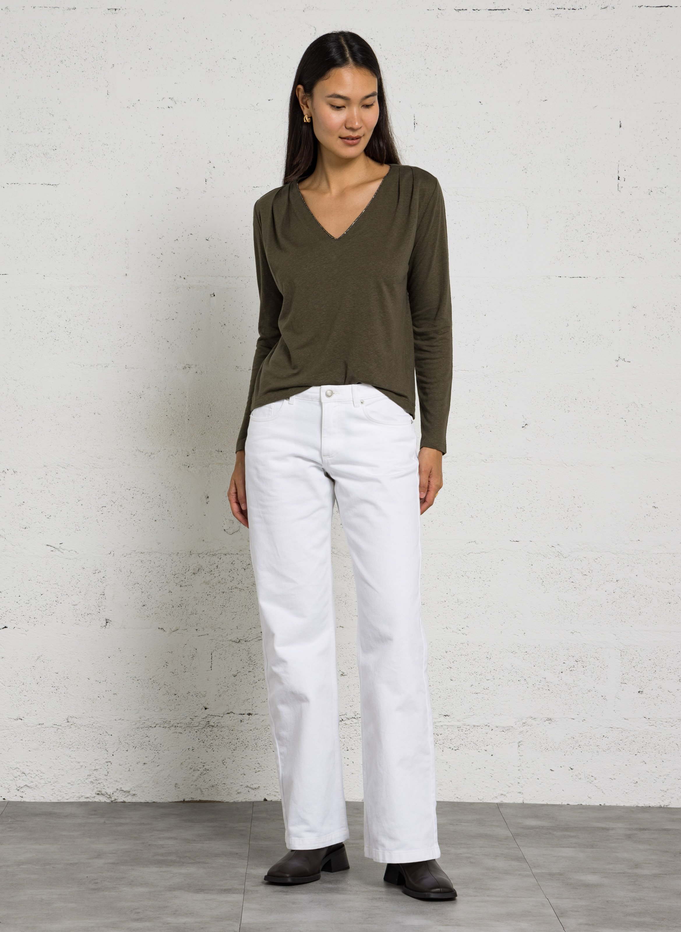 Rollkragen T-Shirt IKKS Khaki