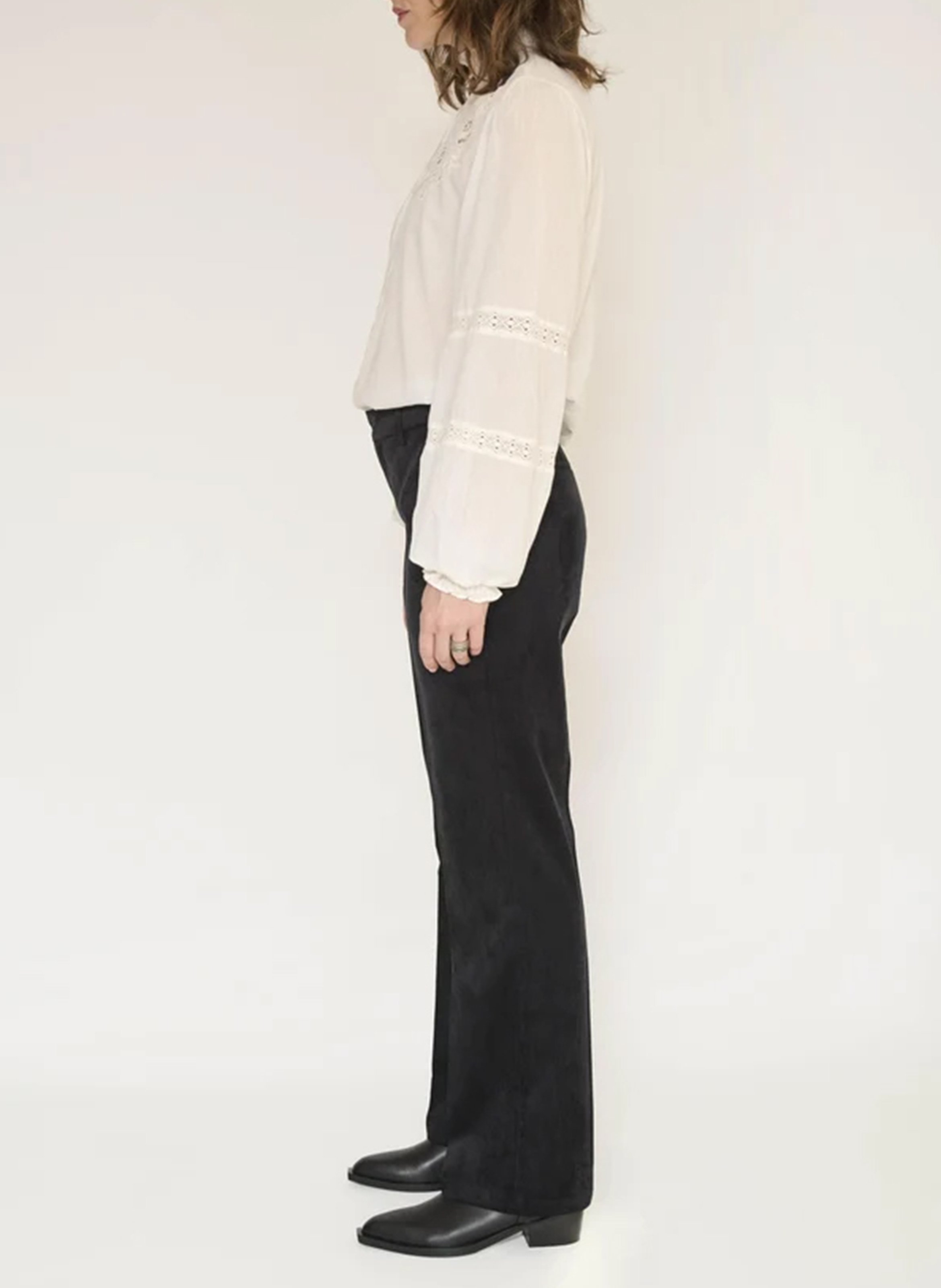 Pantalon droit velours côtelé MKT Noir