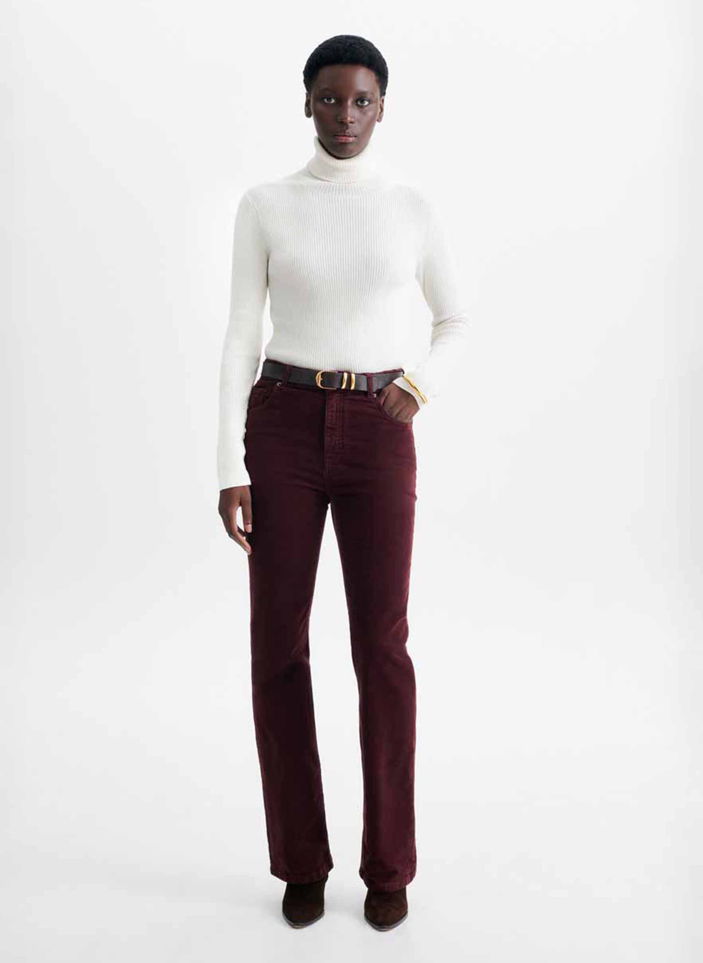 Pantalon droit en coton mélangé VANESSA BRUNO Rouge