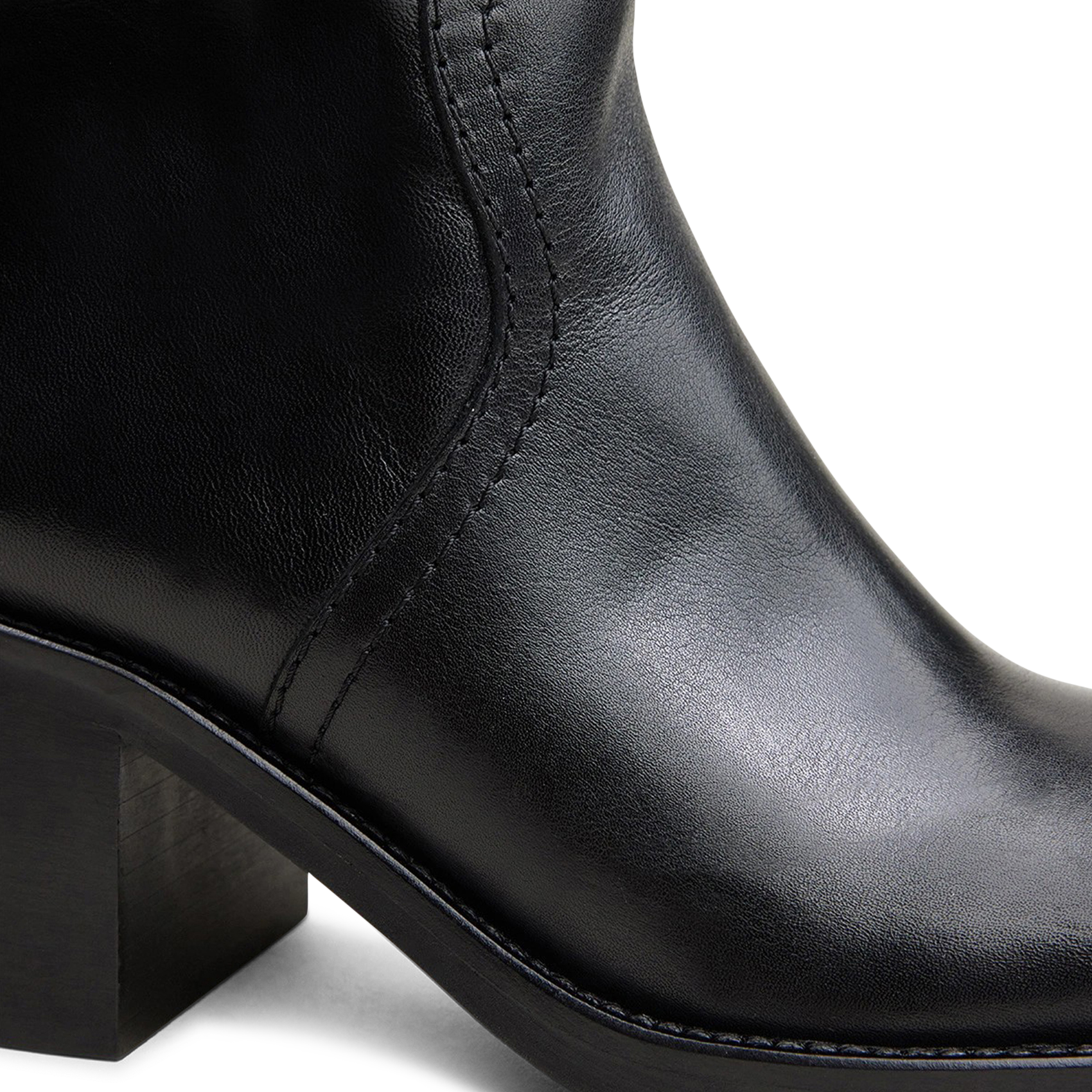 Bottines à talon en cuir JONAK Noir