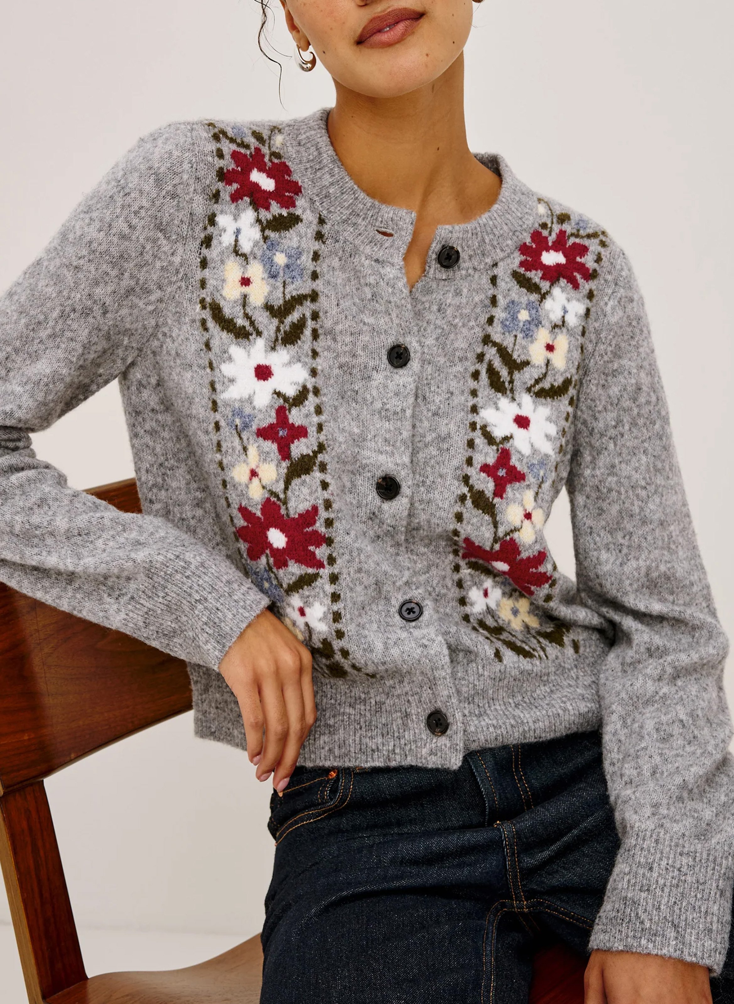 Gilet droit imprimé RAILS Gris