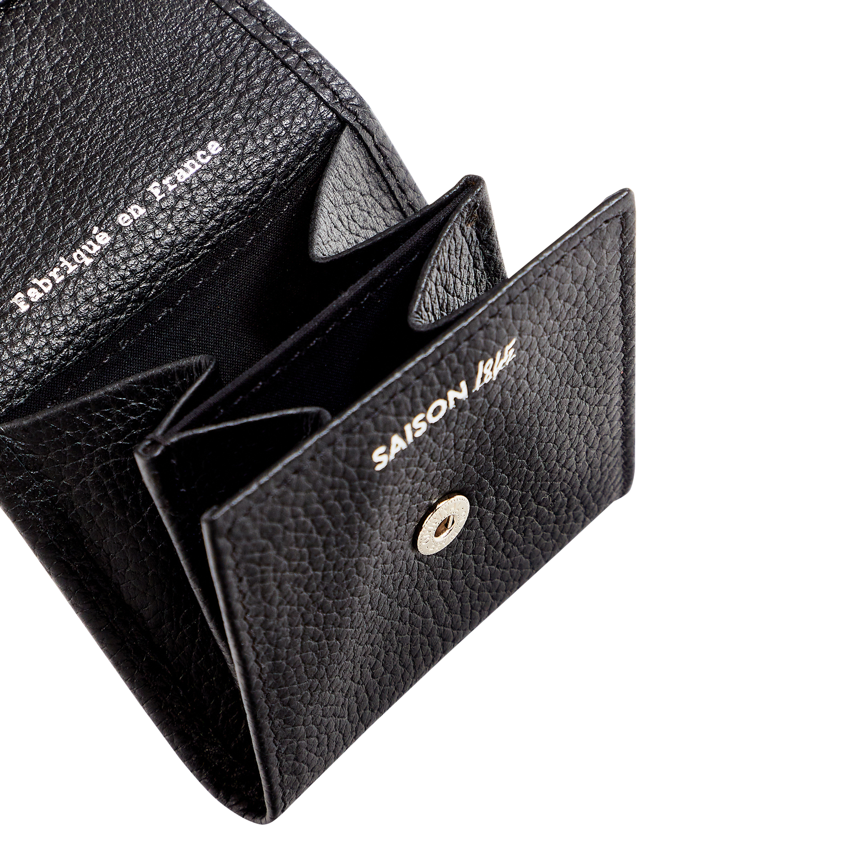 Grained leather card holder SAISON 1865 Brown