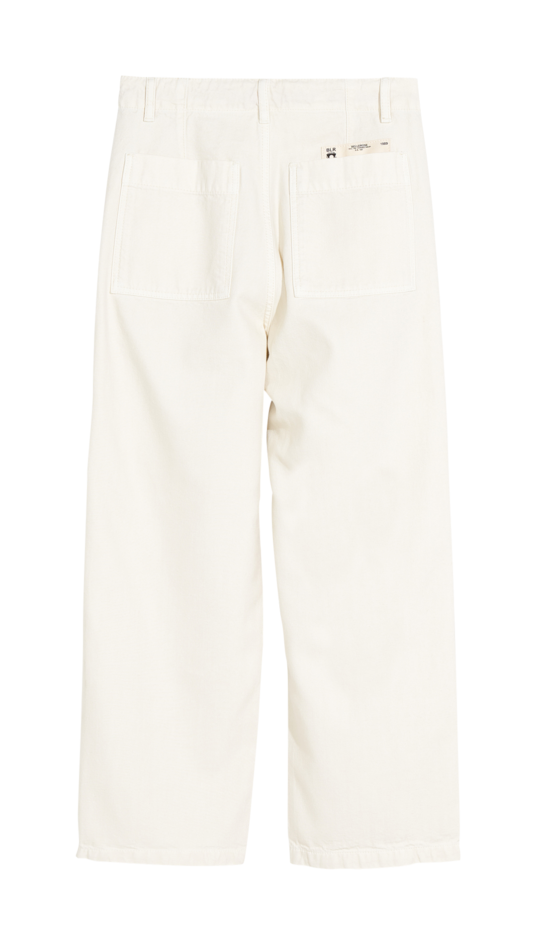 High-waisted straight-leg pants BELLEROSE White
