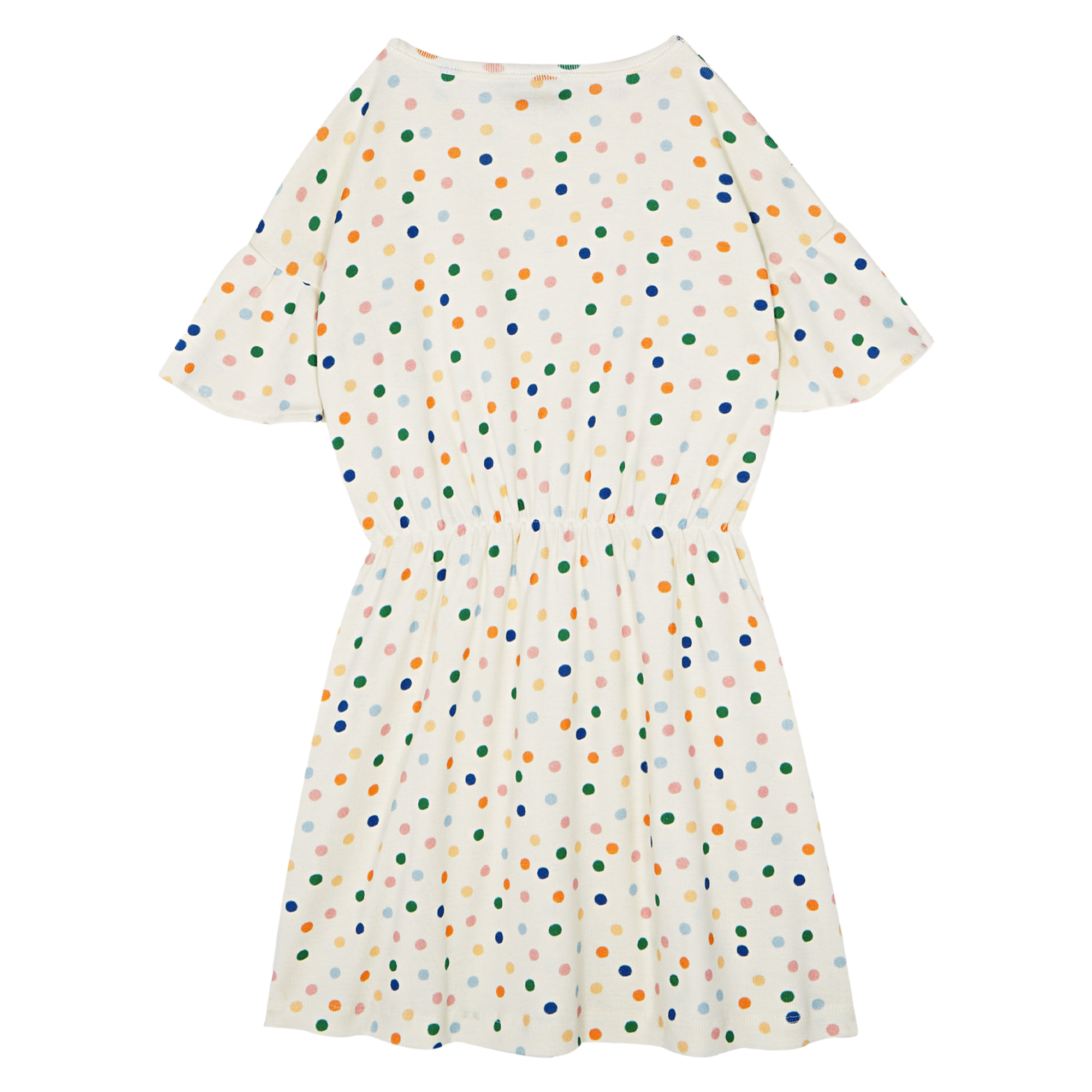 Robe courte col rond en coton imprimé THE CAMPAMENTO Blanc