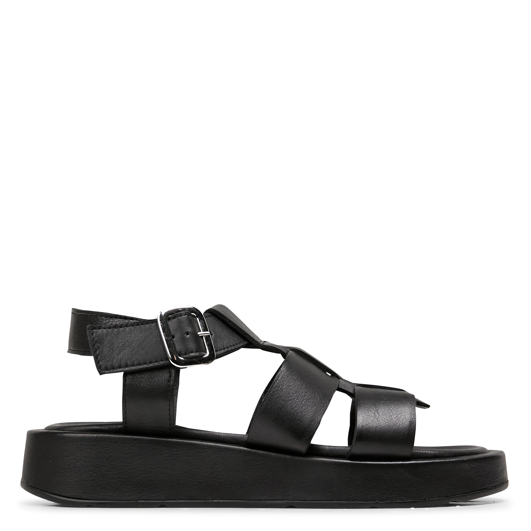 Plateausandalen aus Leder MELLOW YELLOW Schwarz