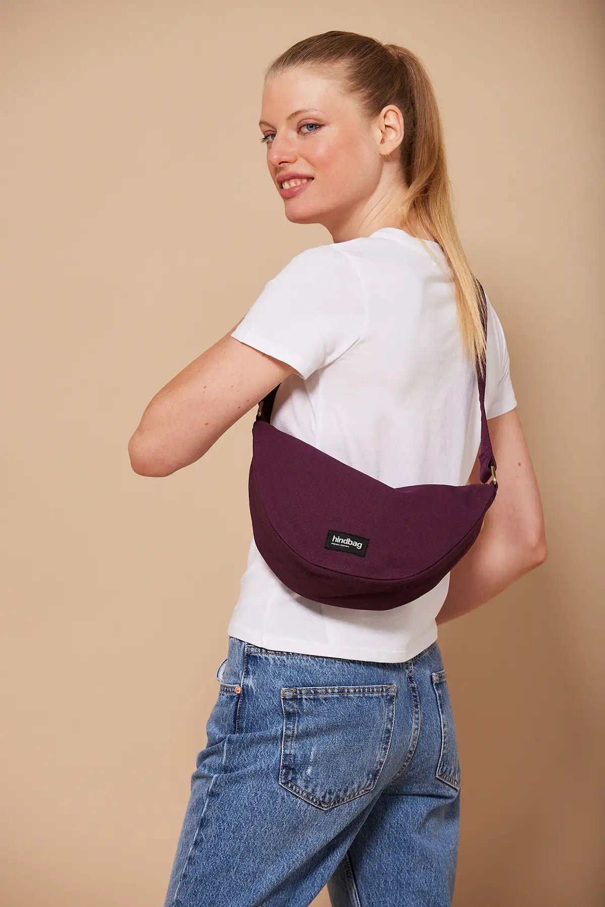 Cotton waist bag Purple