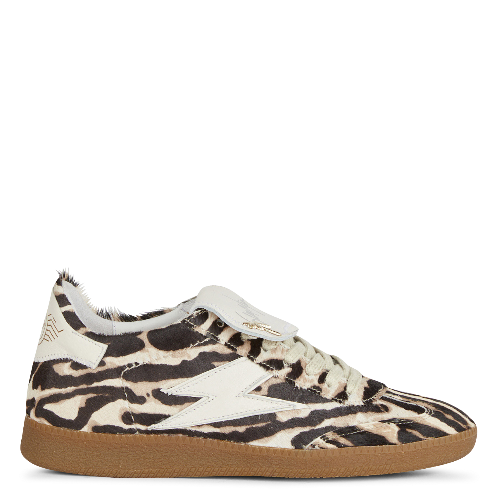 Baskets basses léopard en cuir SEMERDJIAN - SMR Marron