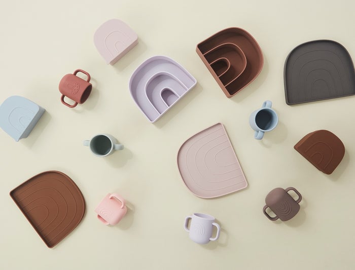 Plate and bowl Brown