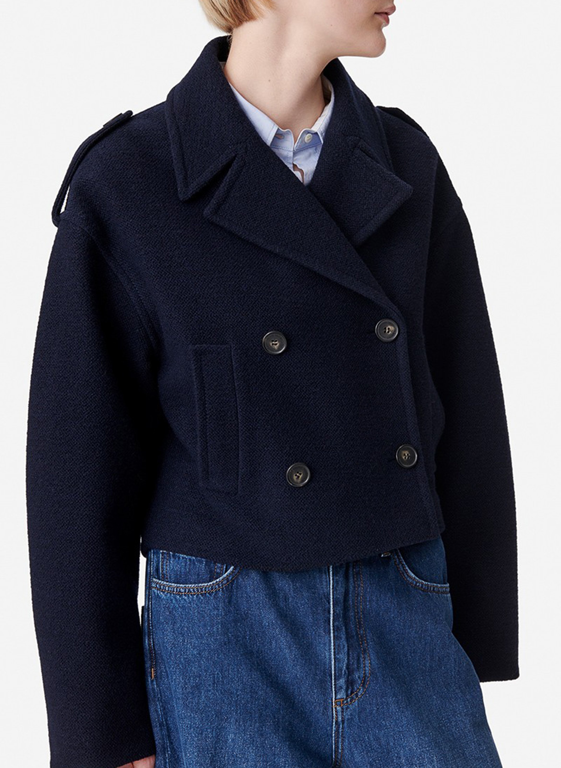 Korte jas | wolblend VANESSA BRUNO Blauw