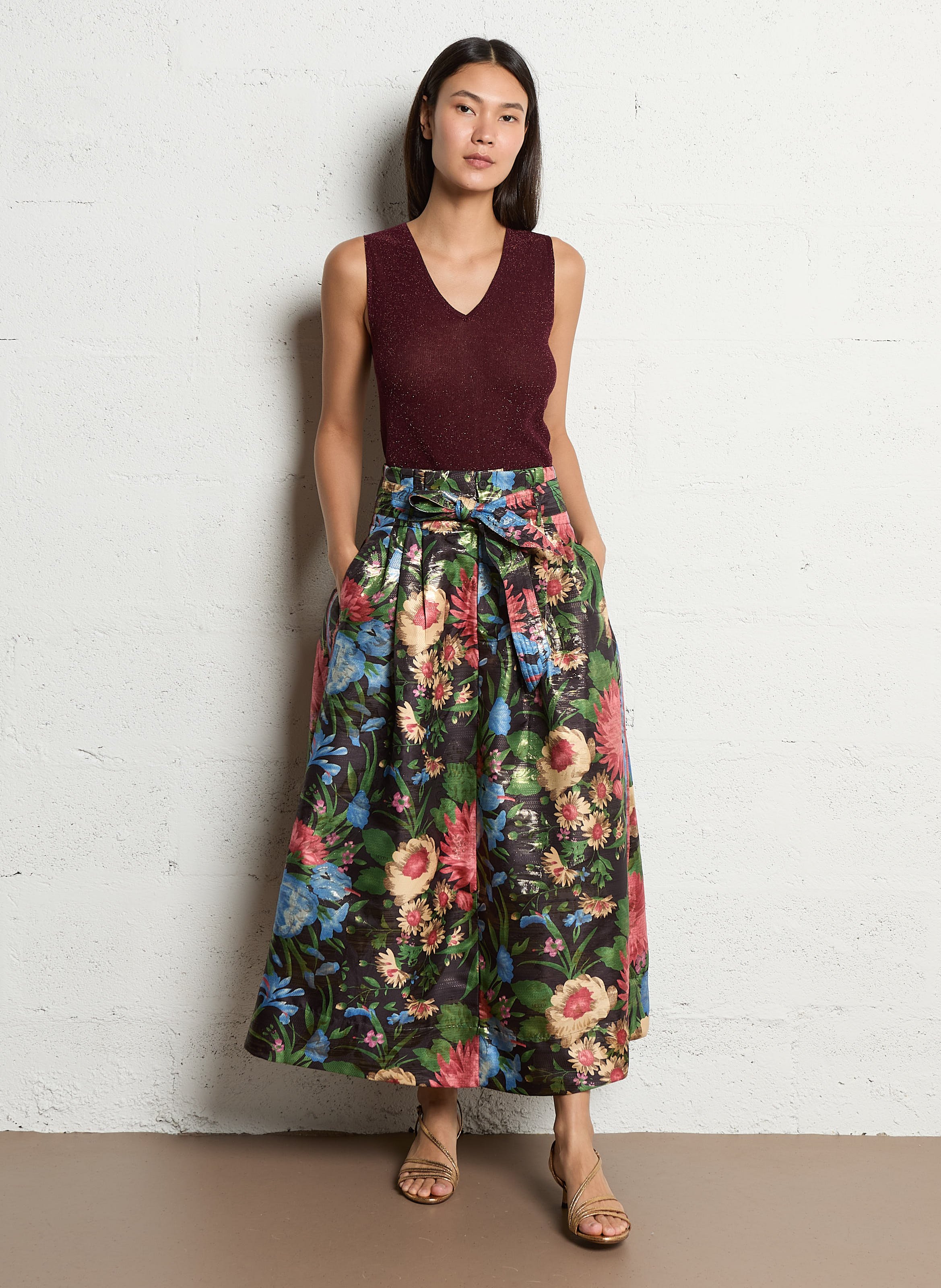 Jupe midi imprimée MES DEMOISELLES Multicolore