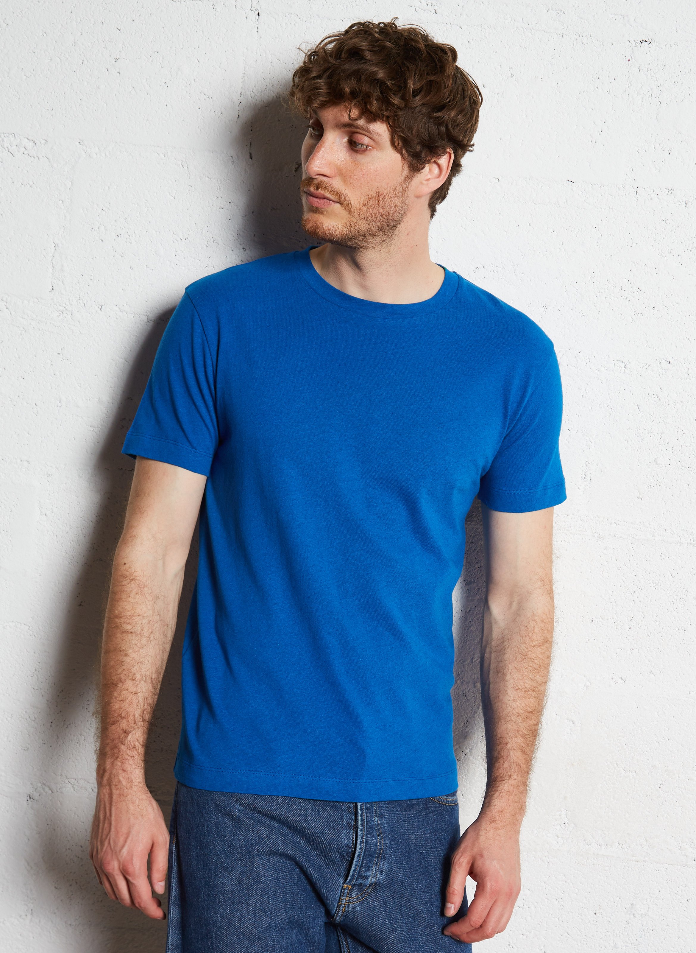 Basic cotton-mix T-shirt AU PRINTEMPS PARIS