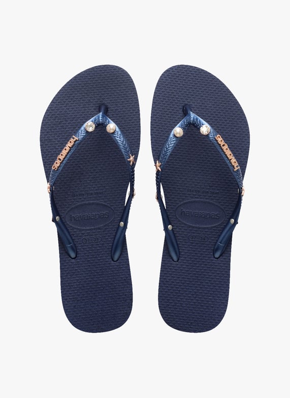 Arizona flat sandals Navy blue Havaianas Women Place des Tendances